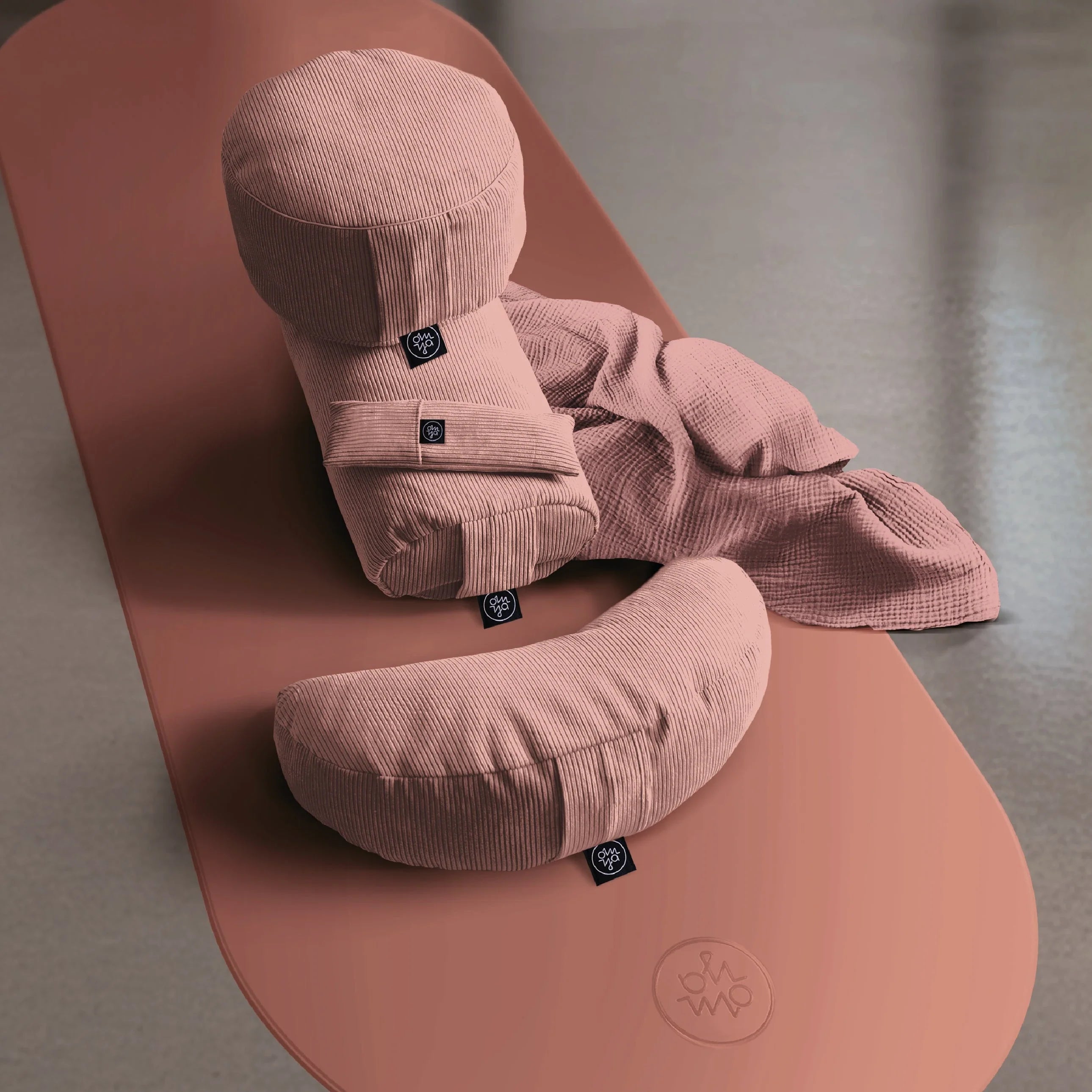 Oval Advanced Grip Yogamatte - Blush