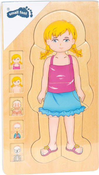 Schichtenpuzzle Anatomie Mädchen