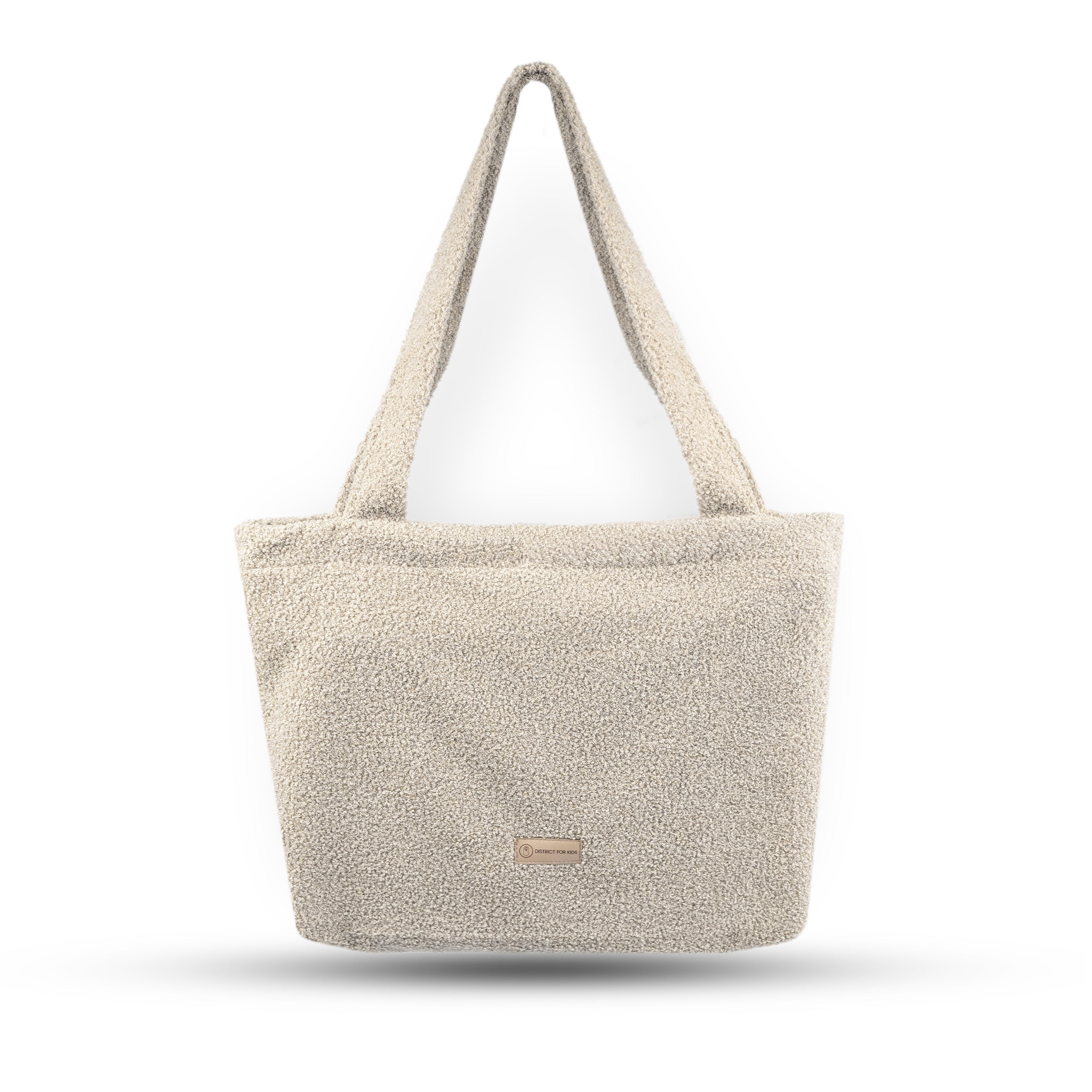 Shopper Mom Bag Boucle Teddystoff- Ideal für den Alltag, Kinderwagen, Cross Shoulder