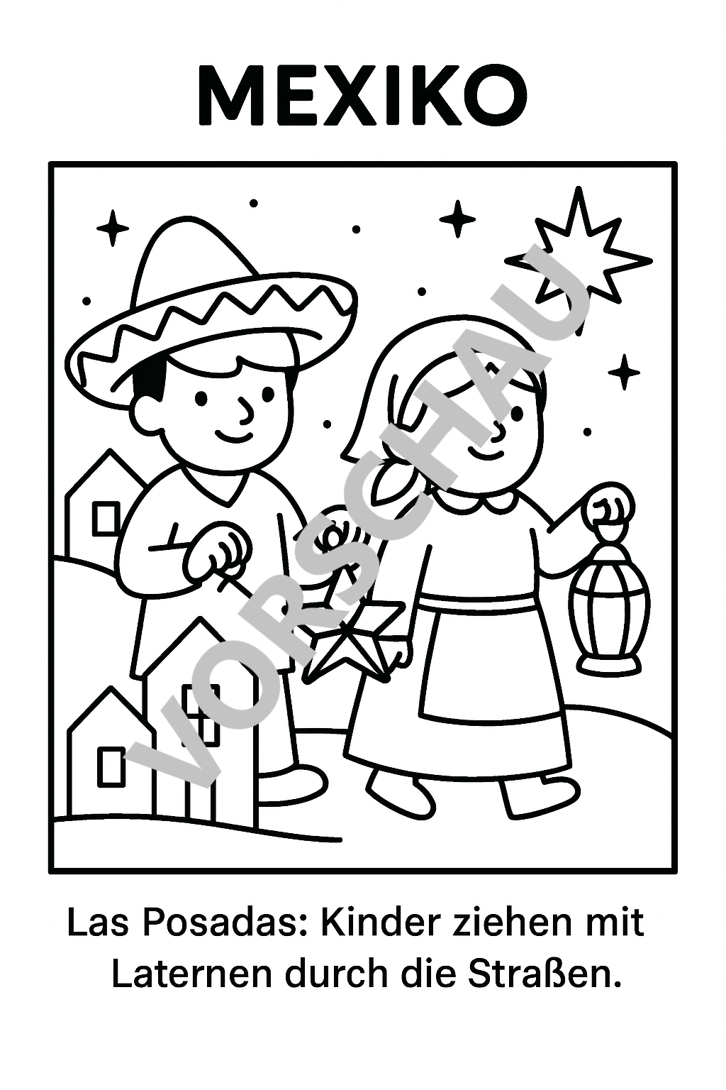 Adventskalender zum Ausmalen – 25 Weihnachtsbräuche aus aller Welt | PDF