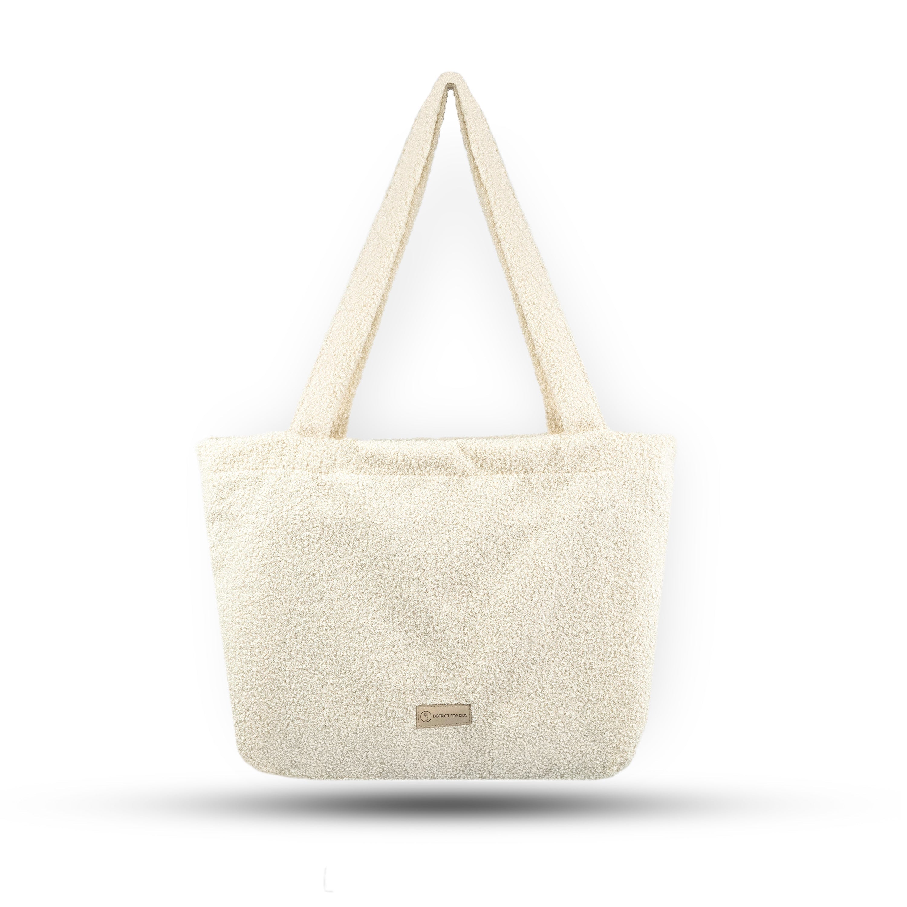 Shopper Mom Bag Boucle Teddystoff- Ideal für den Alltag, Kinderwagen, Cross Shoulder
