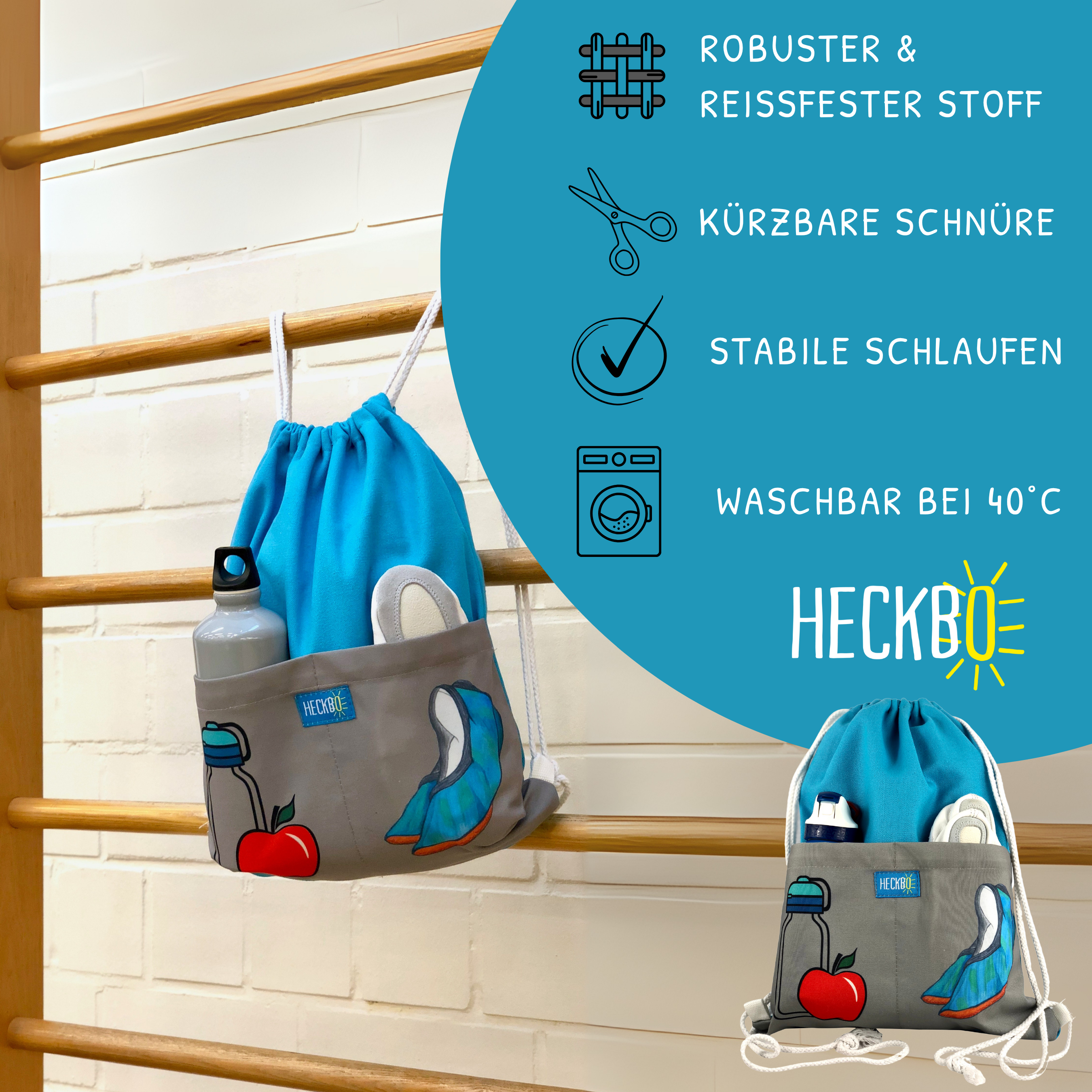 Kinder Turnbeutel 2 Taschen