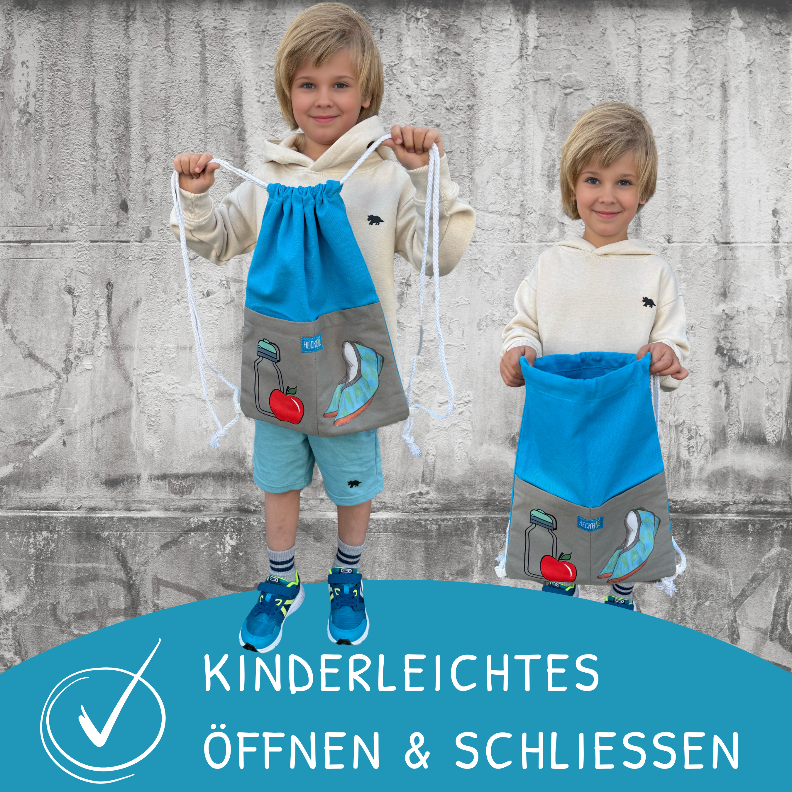 Kinder Turnbeutel 2 Taschen