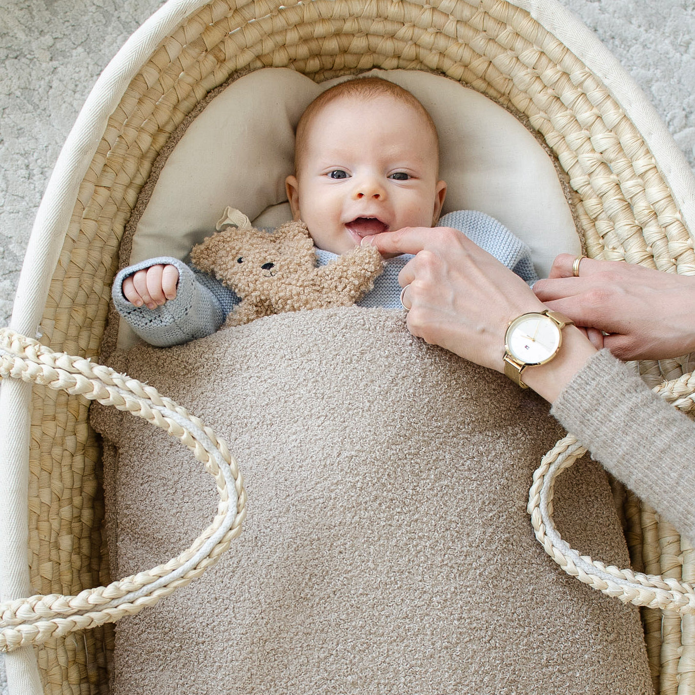 Babyschlafsack Sleepy Teddystoff Boucle - kuscheliger Ganzjahresschlafsack