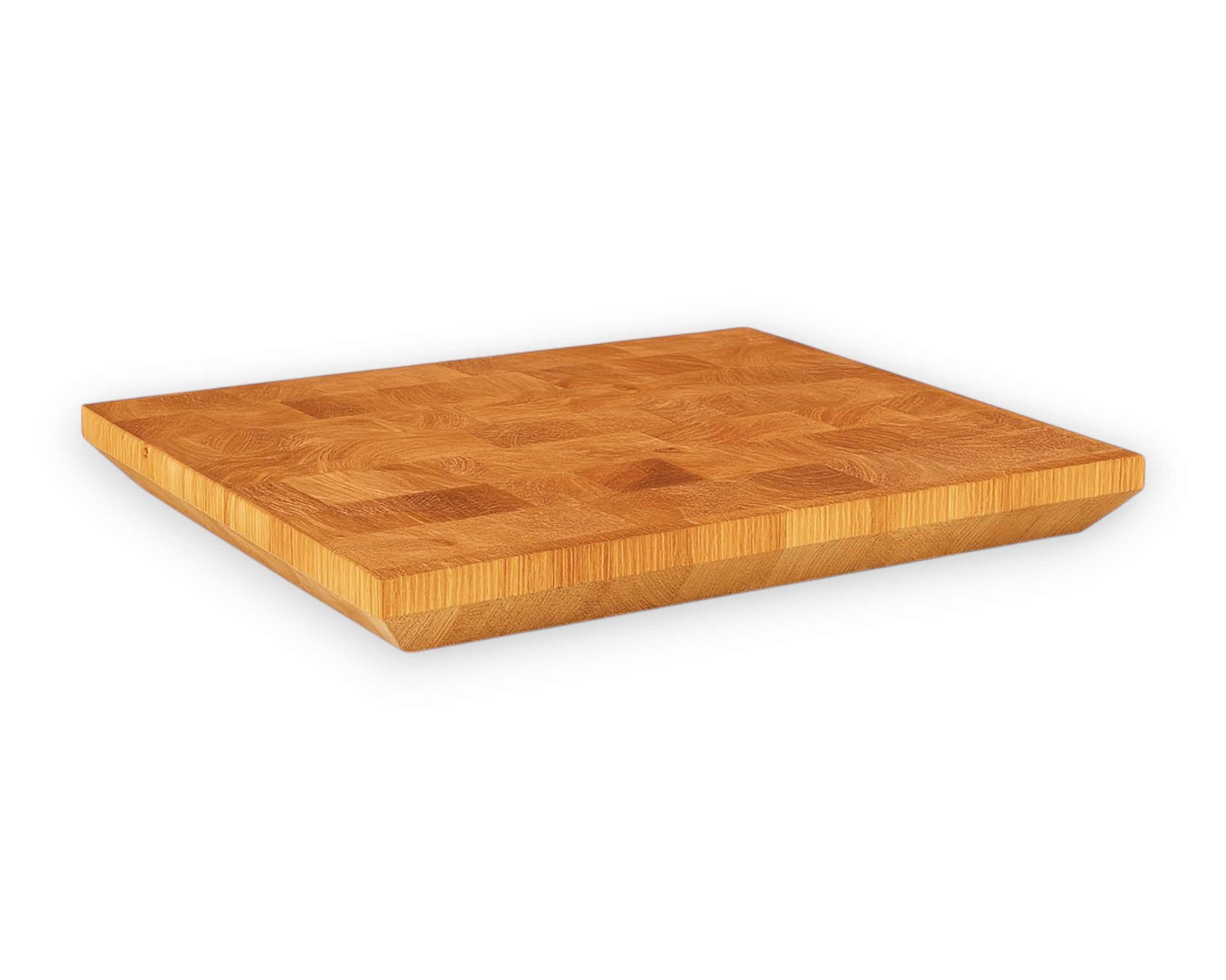 Eichenholz Stirnholz Schneidebrett Schweizer Kante in Handarbeit