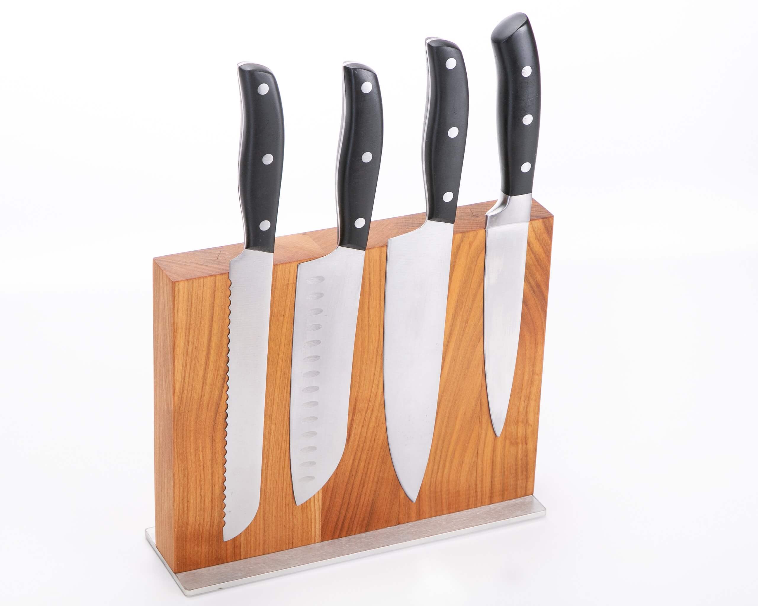 Magnetischer Messerblock aus Kirschholz in Handarbeit