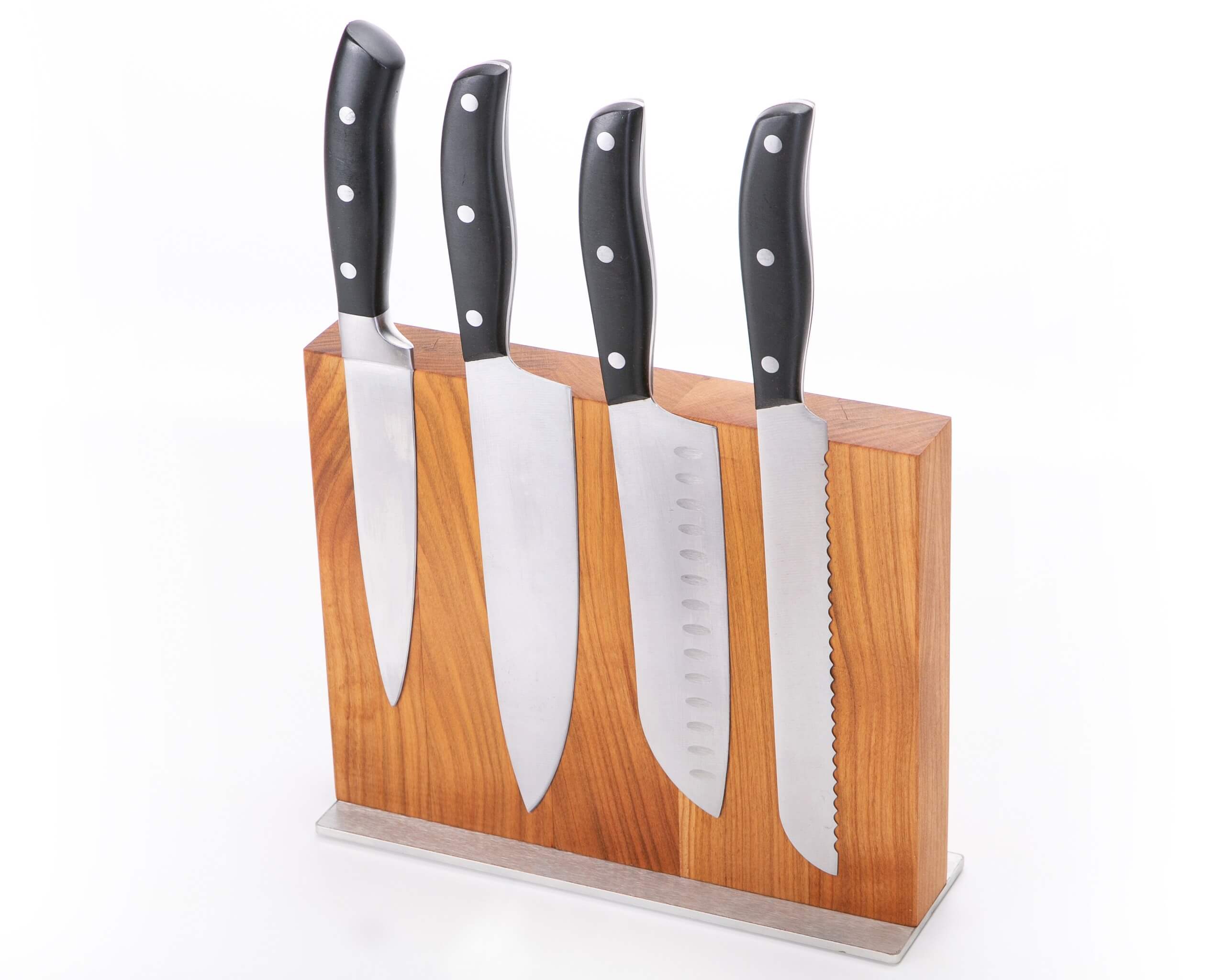 Magnetischer Messerblock aus Kirschholz in Handarbeit