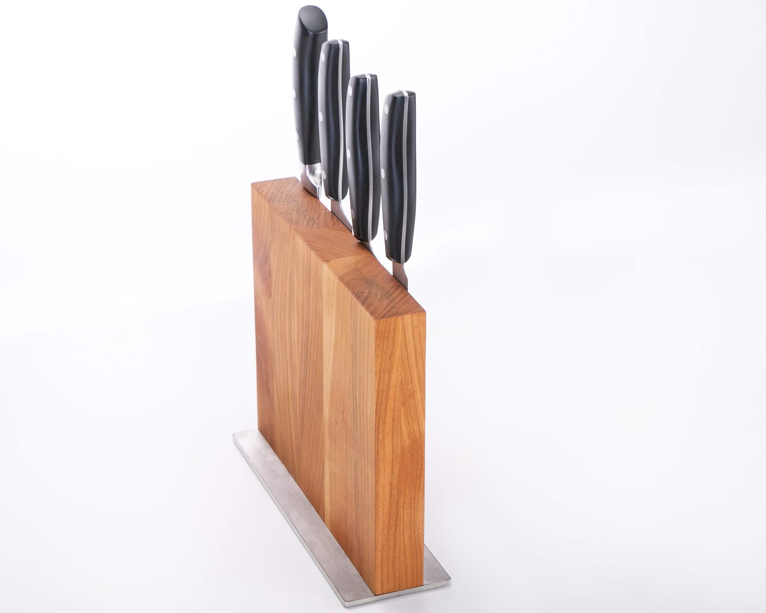 Magnetischer Messerblock aus Kirschholz in Handarbeit