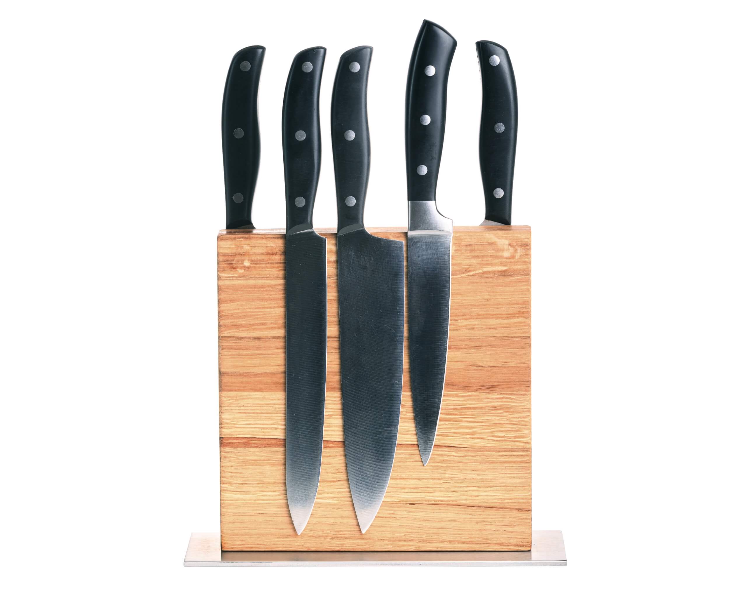 Magnetischer Messerblock aus Eichenholz in Handarbeit