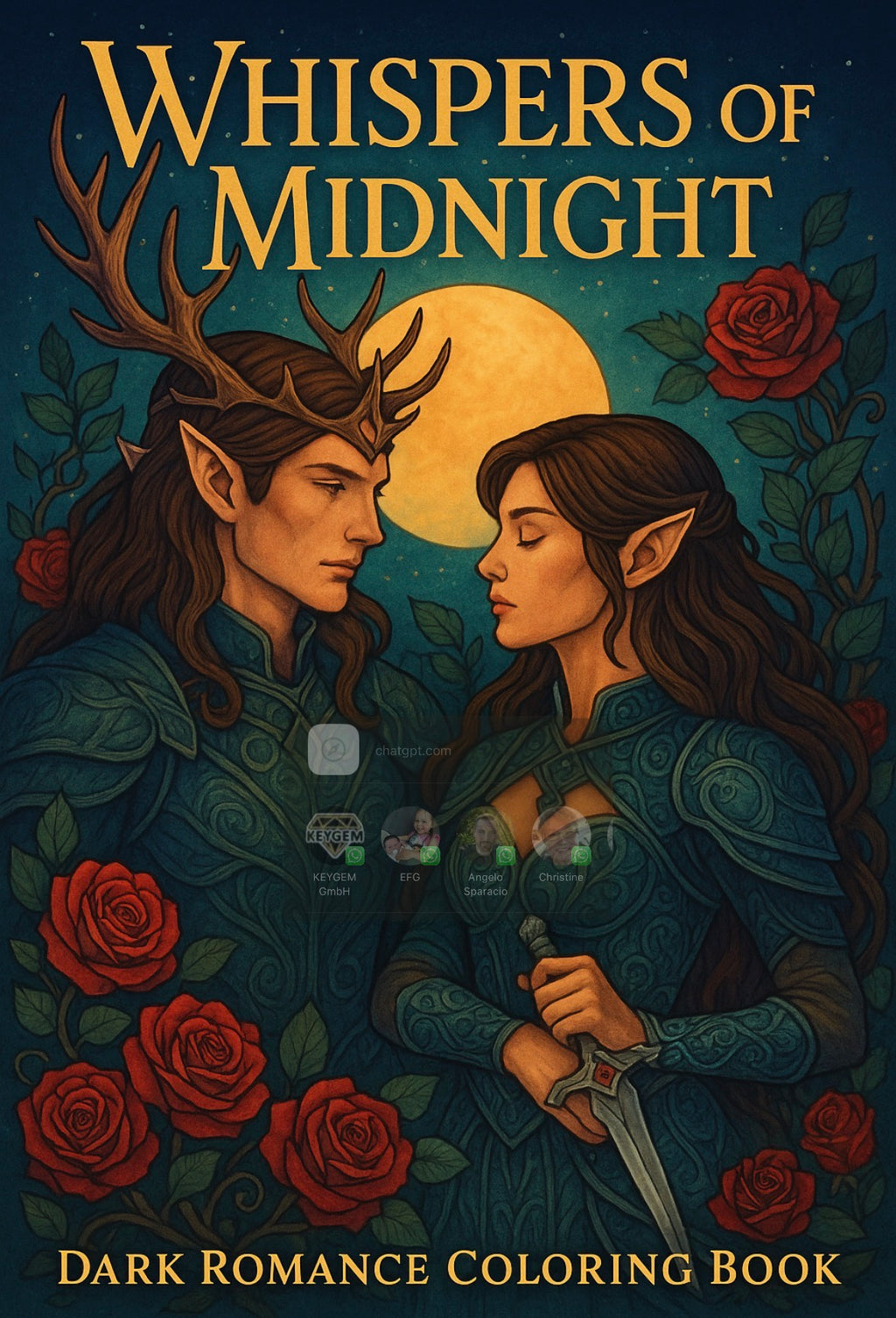 WHISPERS OF MIDNIGHT – Dark Romance Coloring Book - Vorbestellung