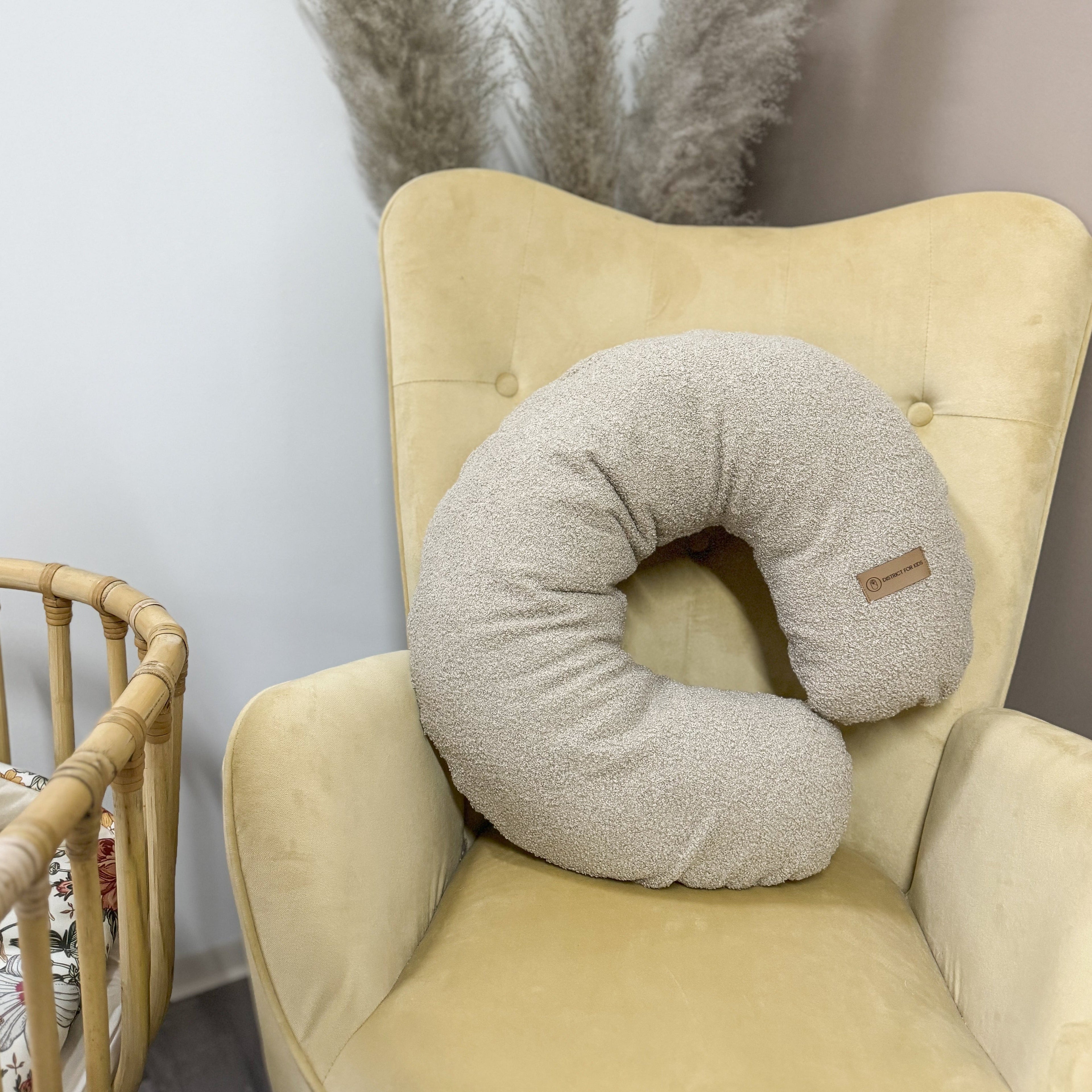 Stillkisse-Ersatzbezug aus Teddystoff Boucle