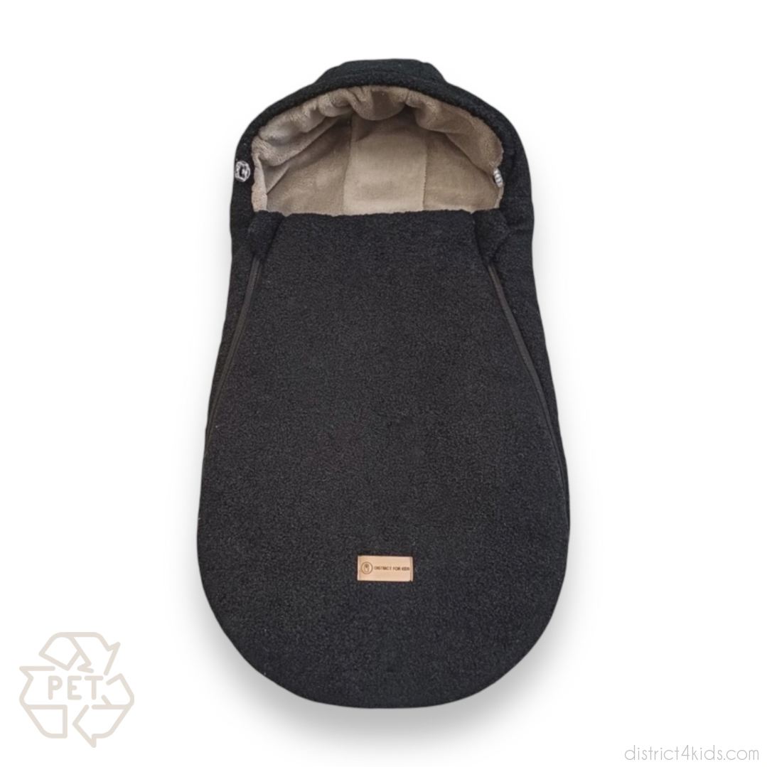 Winterfußsack Teddystoff Bouclé – für Kinderwagen & Autoschale