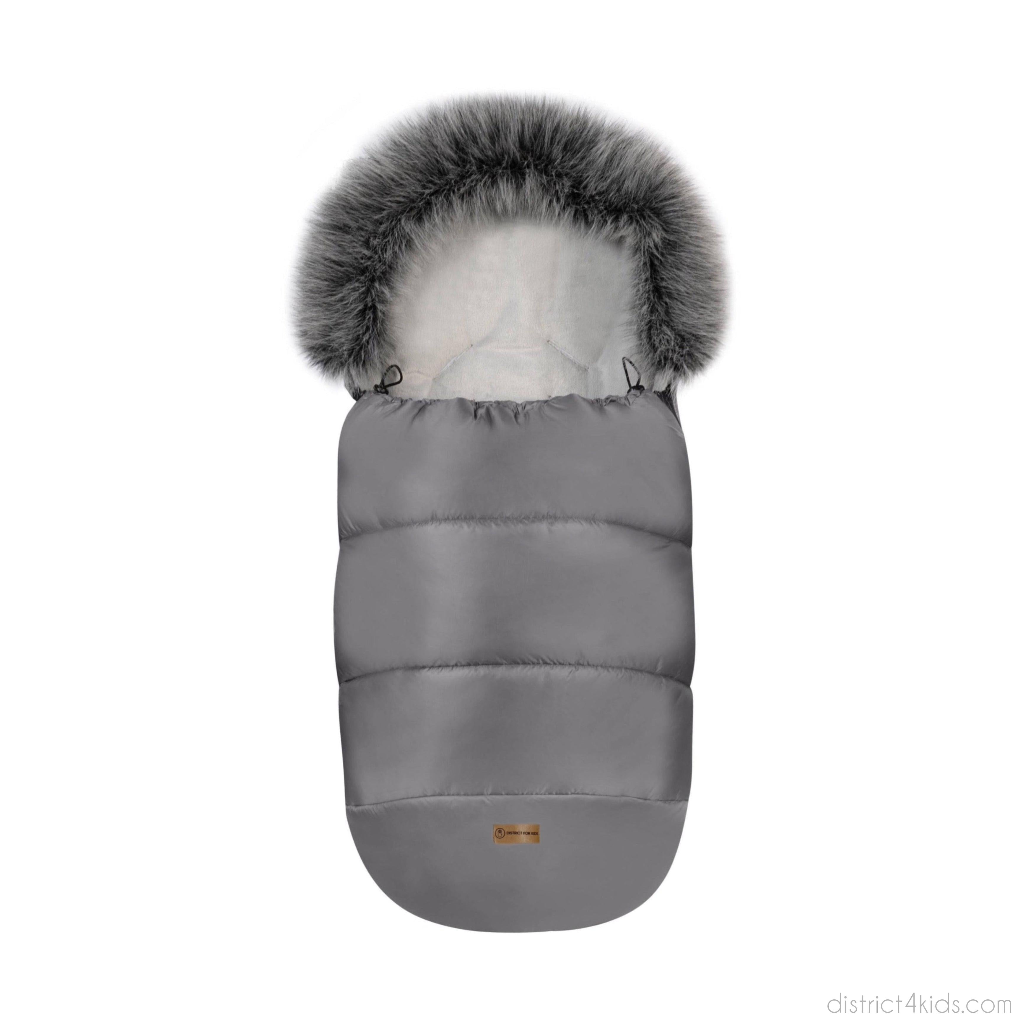 Winterfußsack wasserabweisend mit Fell – für Kinderwagen