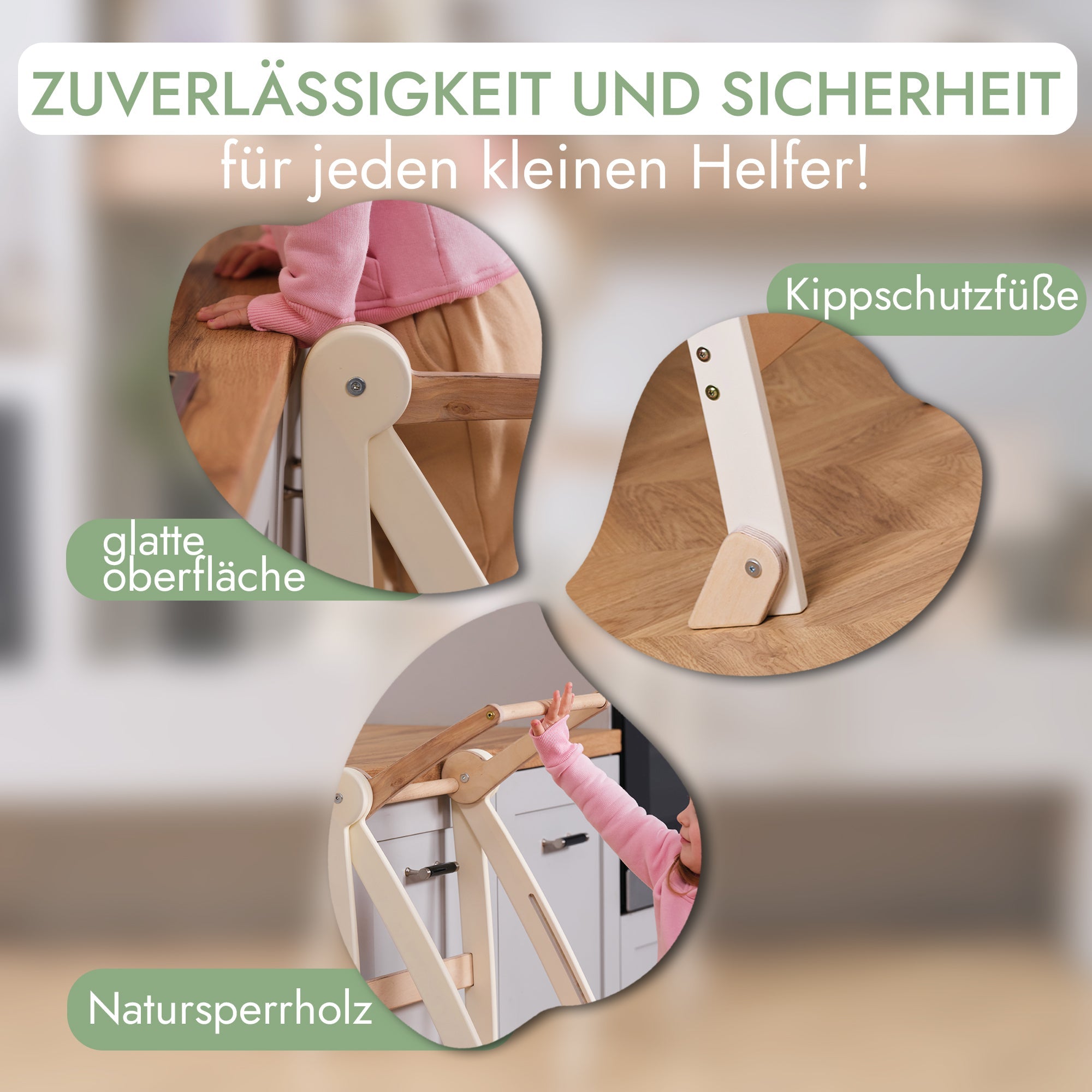 Holz Lernleiter Montessori: Hocker für Kinder