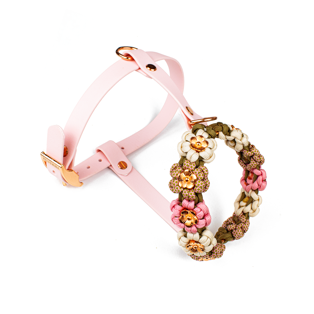 Hundegeschirr Blumen Tierluxe, Paracord, Biothane