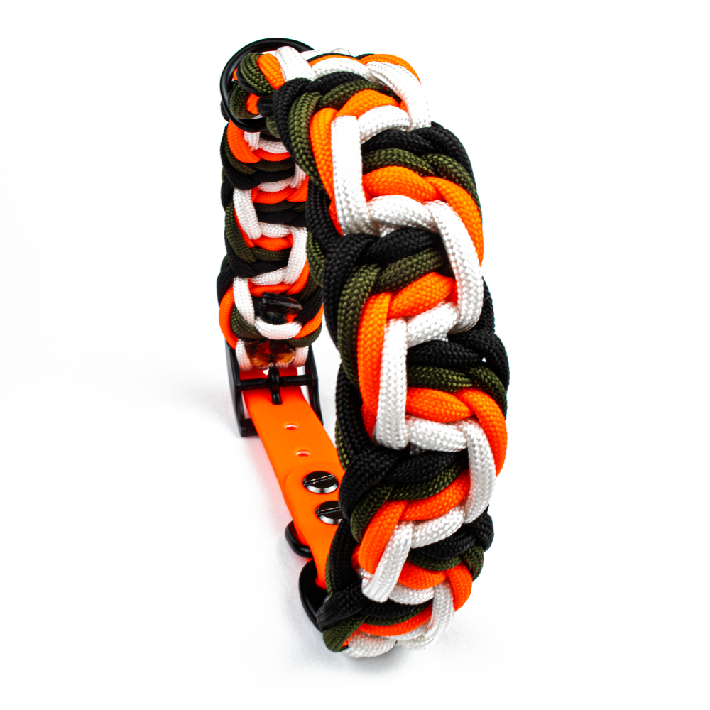 Hundehalsband Tierluxe Mountain Neon Handgemacht Paracord Biothane