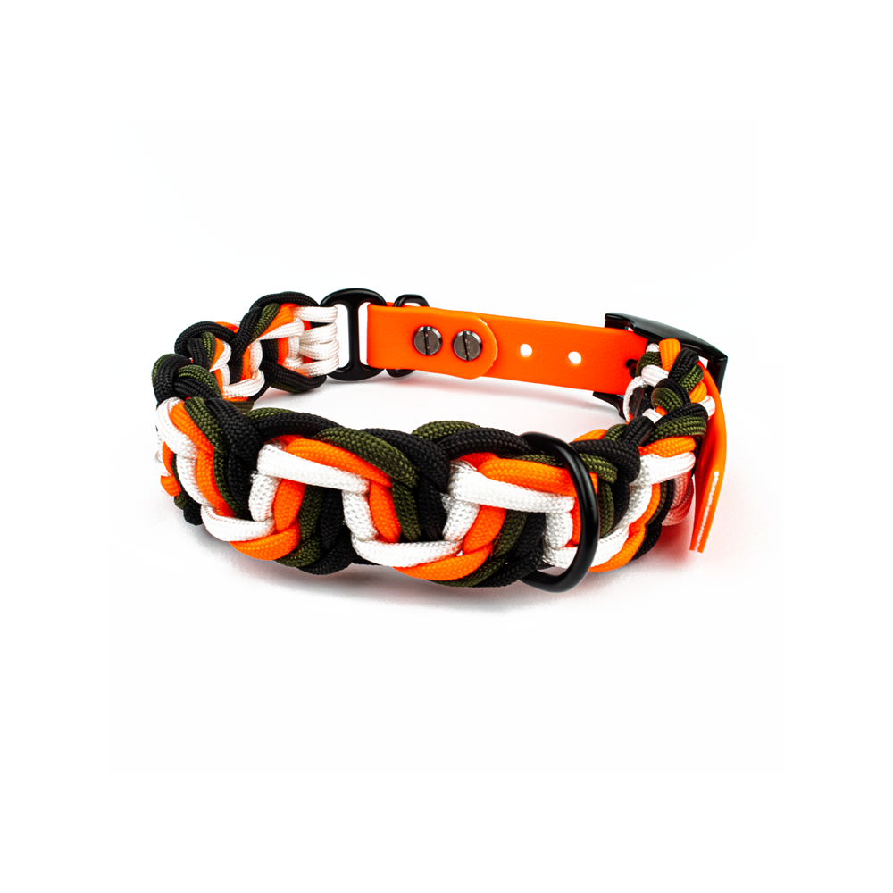 Hundehalsband Tierluxe Mountain Neon Handgemacht Paracord Biothane