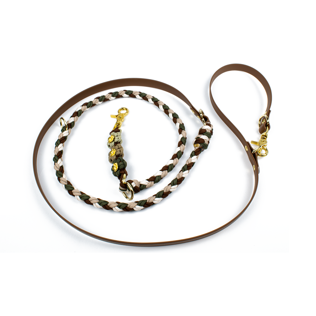 Hundeleine Tierluxe Blumen Biothane Paracord