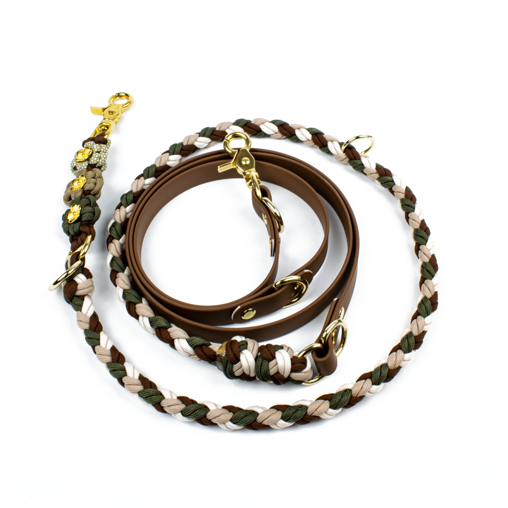 Hundeleine Tierluxe Blumen Biothane Paracord