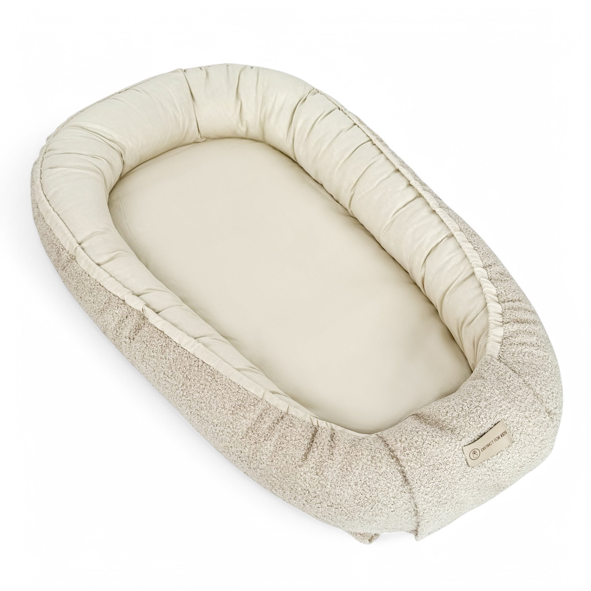 Babynestchen Teddystoff-Boucle – mitwachsender Baby-Kokon