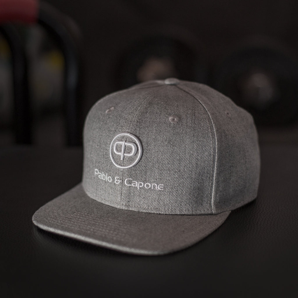 Snapback Cap - Grey & White