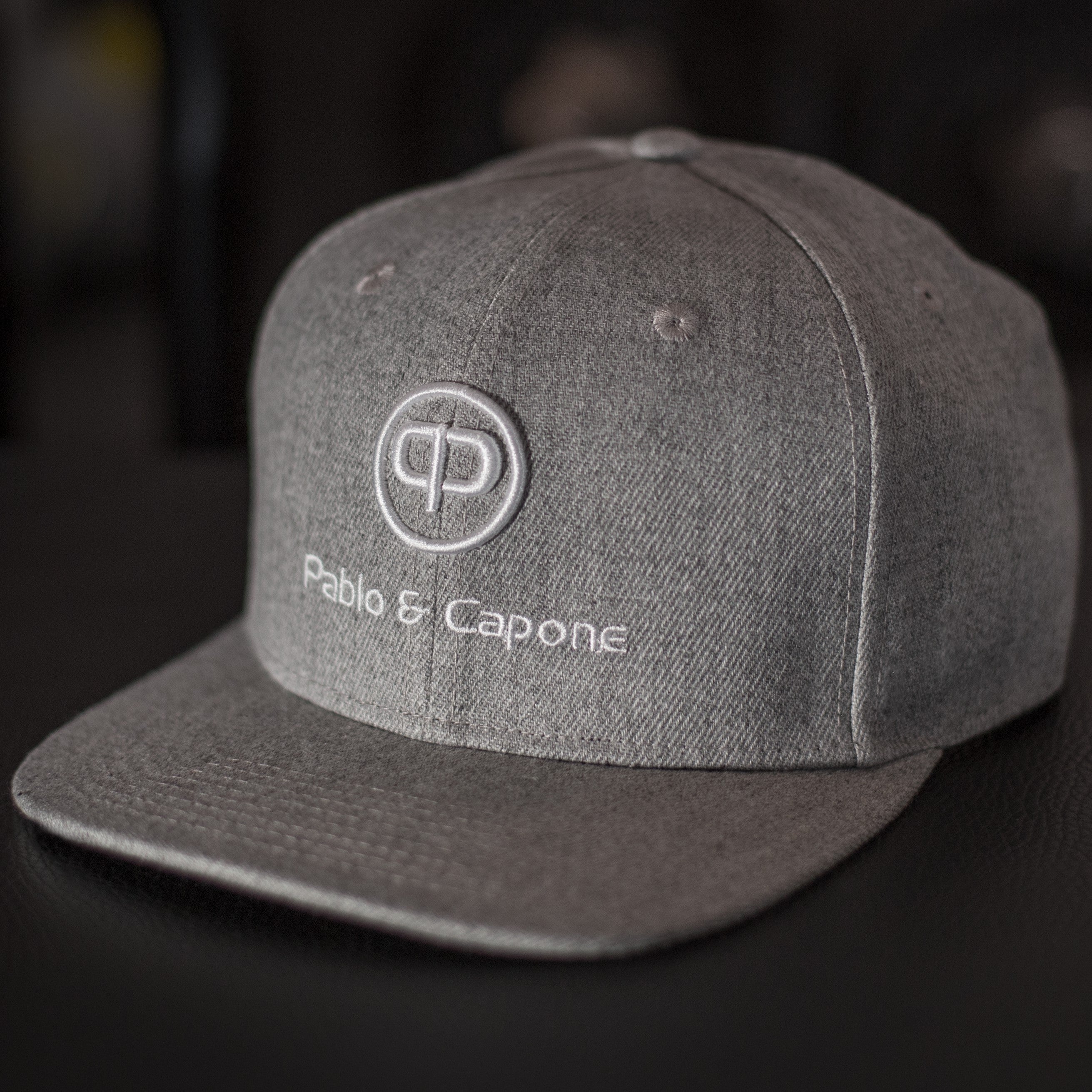 Snapback Cap - Grey & White