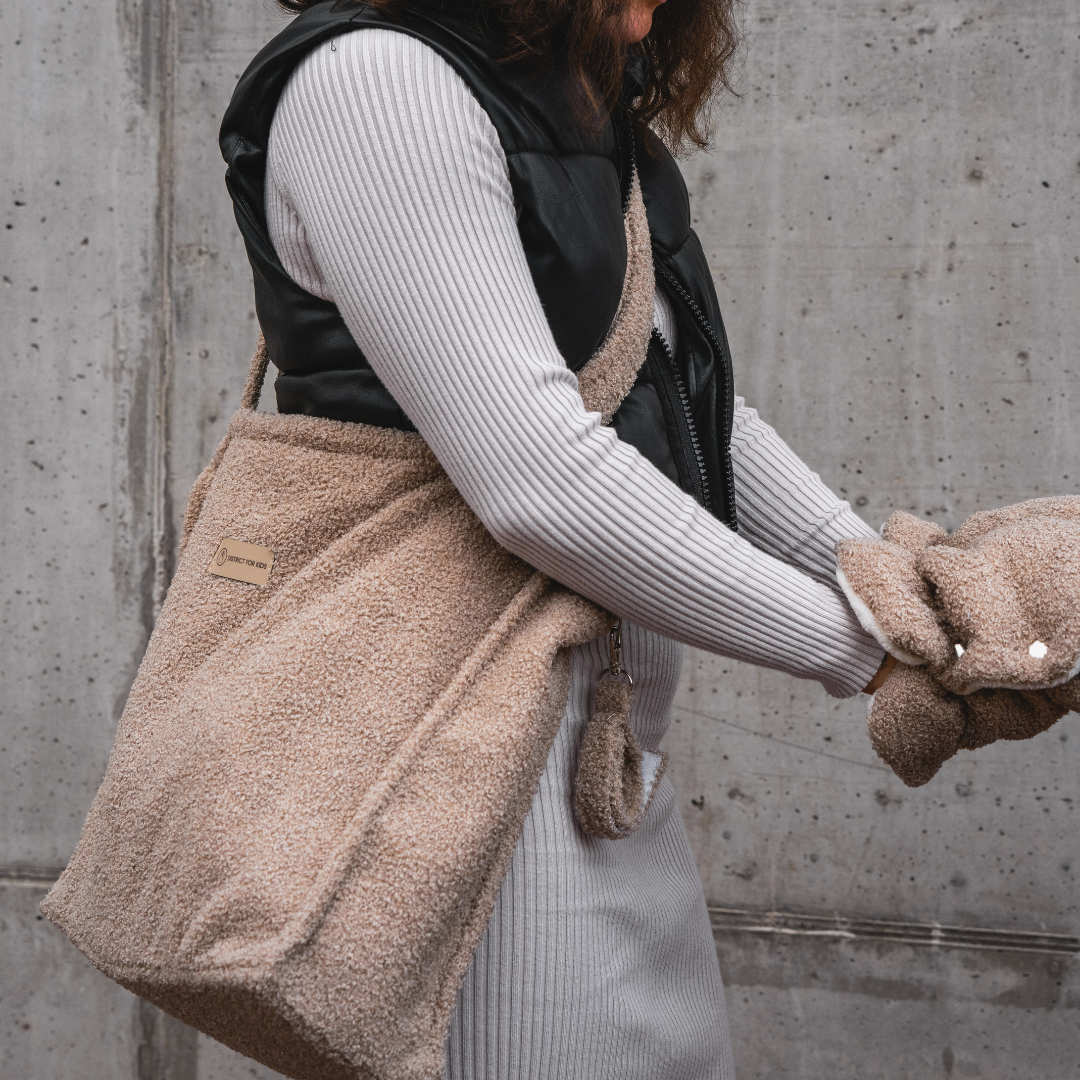 Kinderwagentasche Cube Teddy Boucle | Wickeltasche