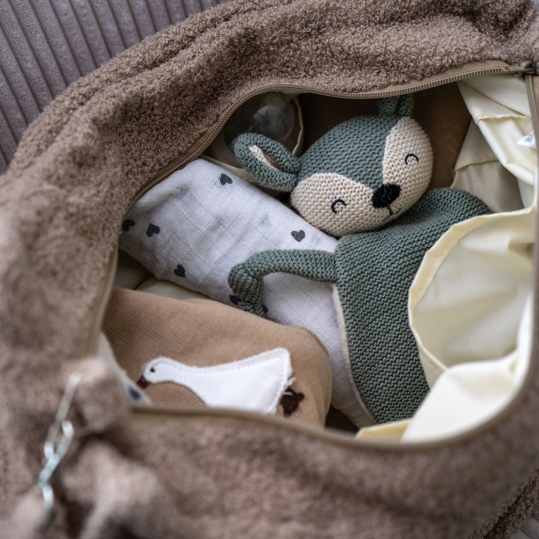 Kinderwagentasche Cube Teddy Boucle | Wickeltasche