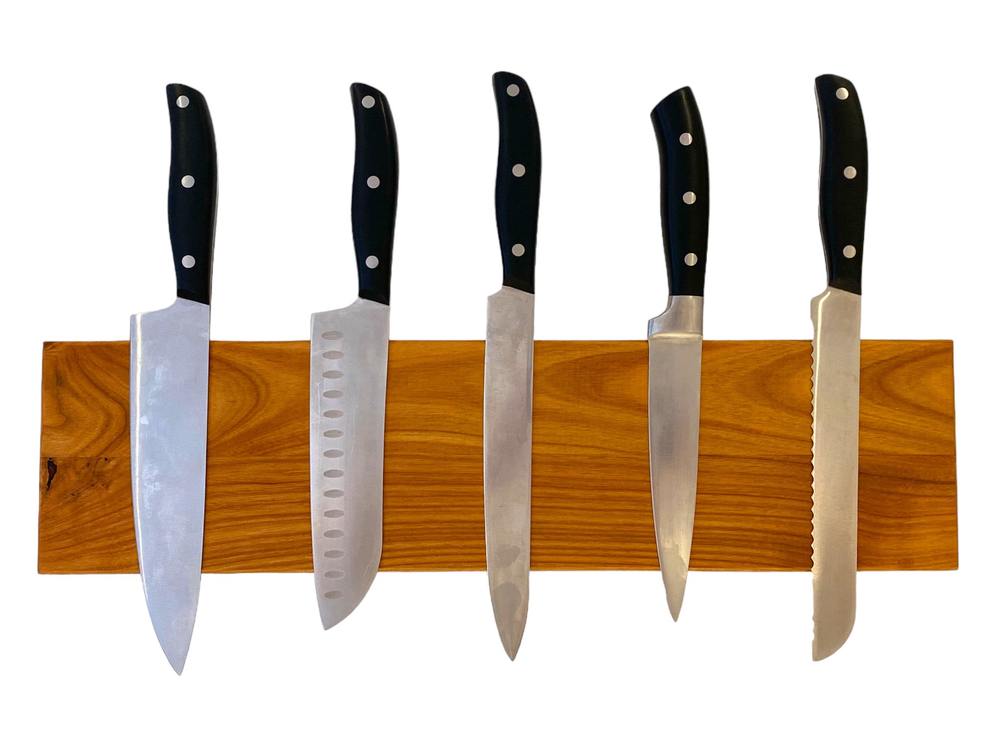 Magnetische Messerleiste aus Kirschholz in Handarbeit