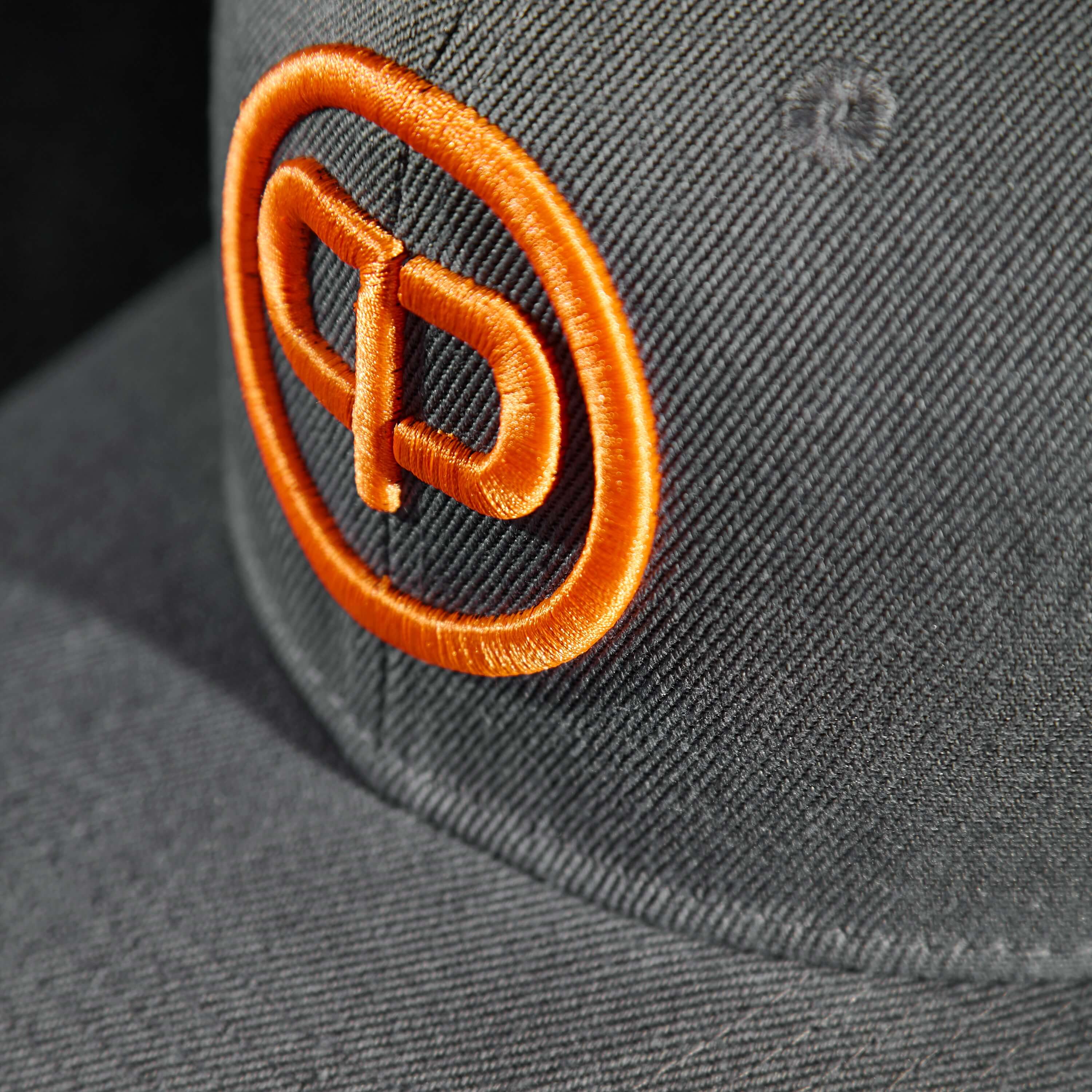 Snapback Cap - Anthracite & Orange