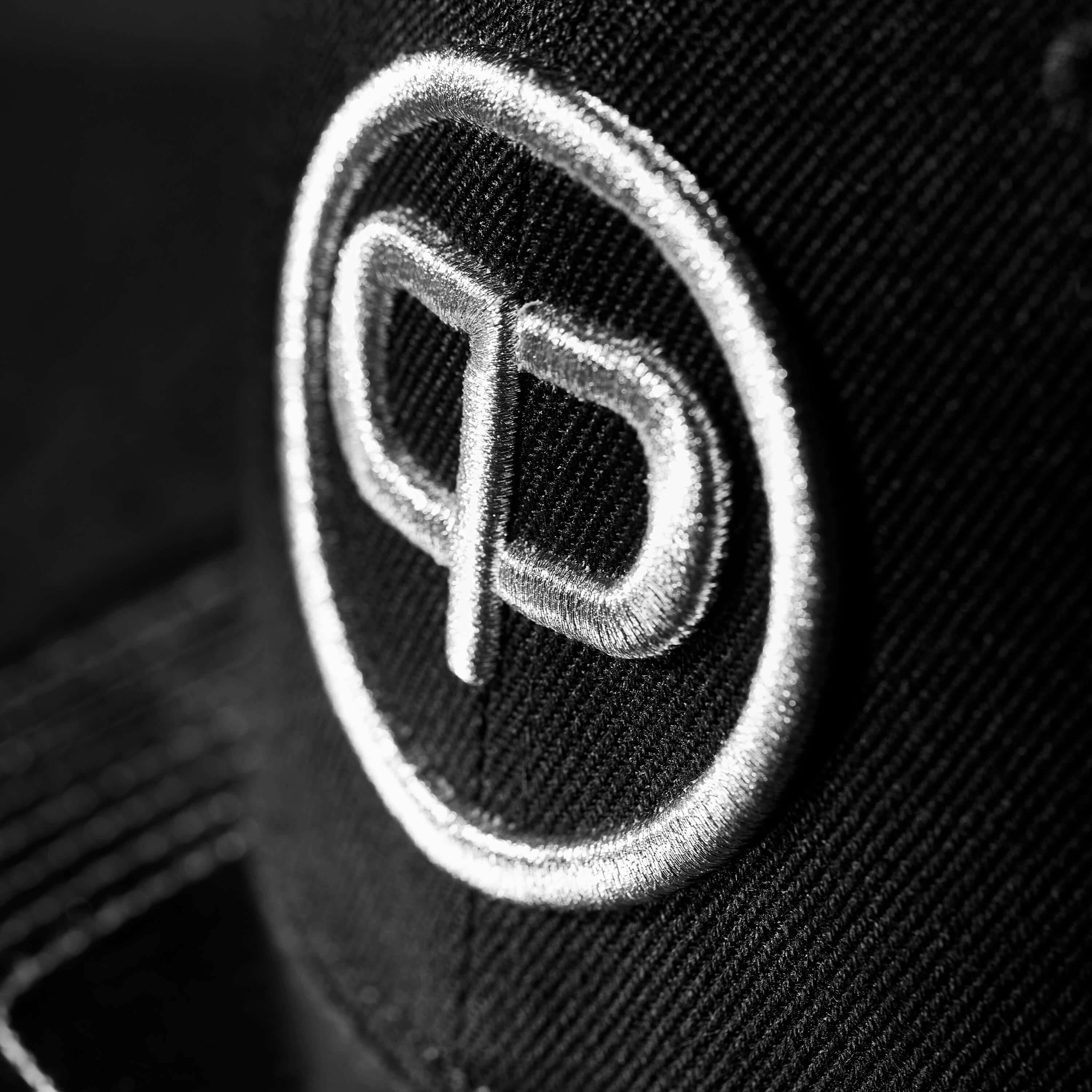 Snapback Cap - Black on Silver