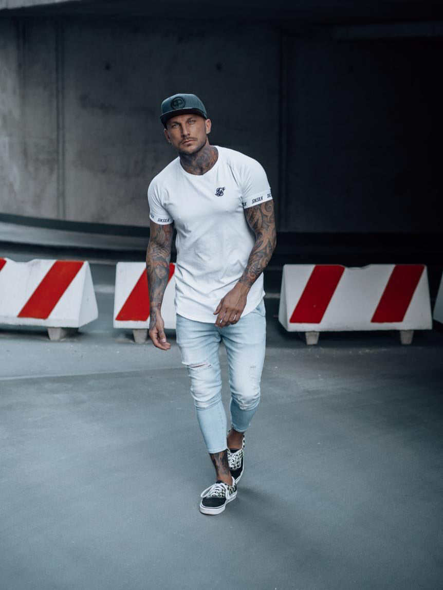 Snapback Cap - Navy Blue on Black