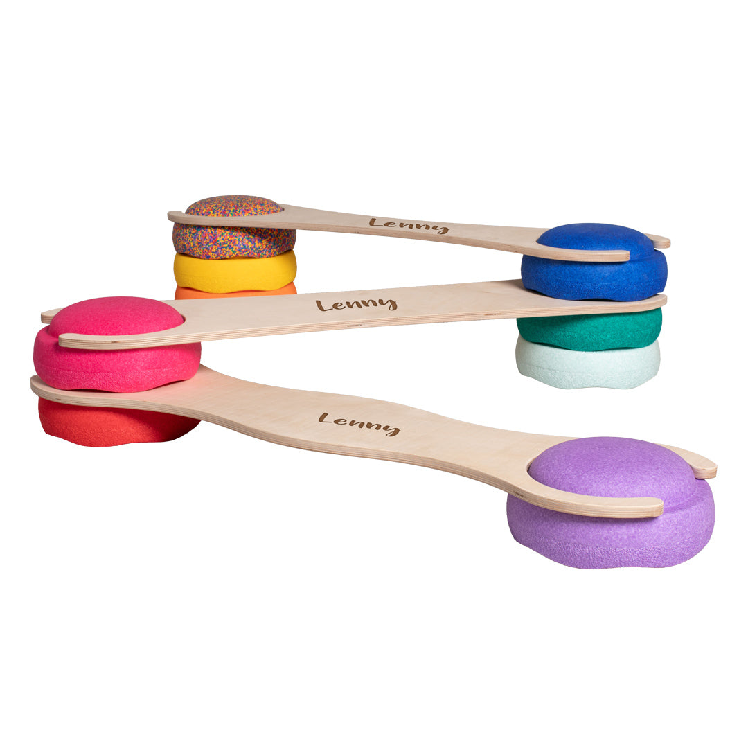 Stapelboard 3er Set personalisierbar für Stapelsteine – perfekte Balance und kreative Bewegung