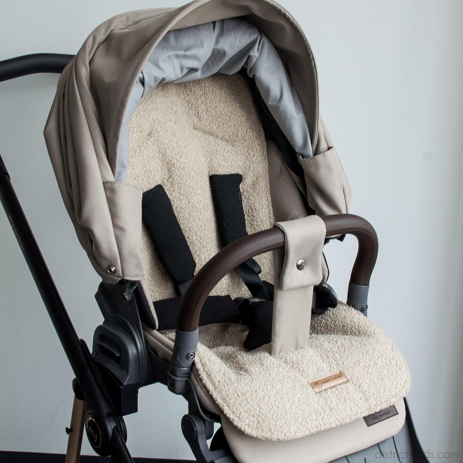 Sitzauflage Teddystoff Boucle für den Kinderwagen - universell passend