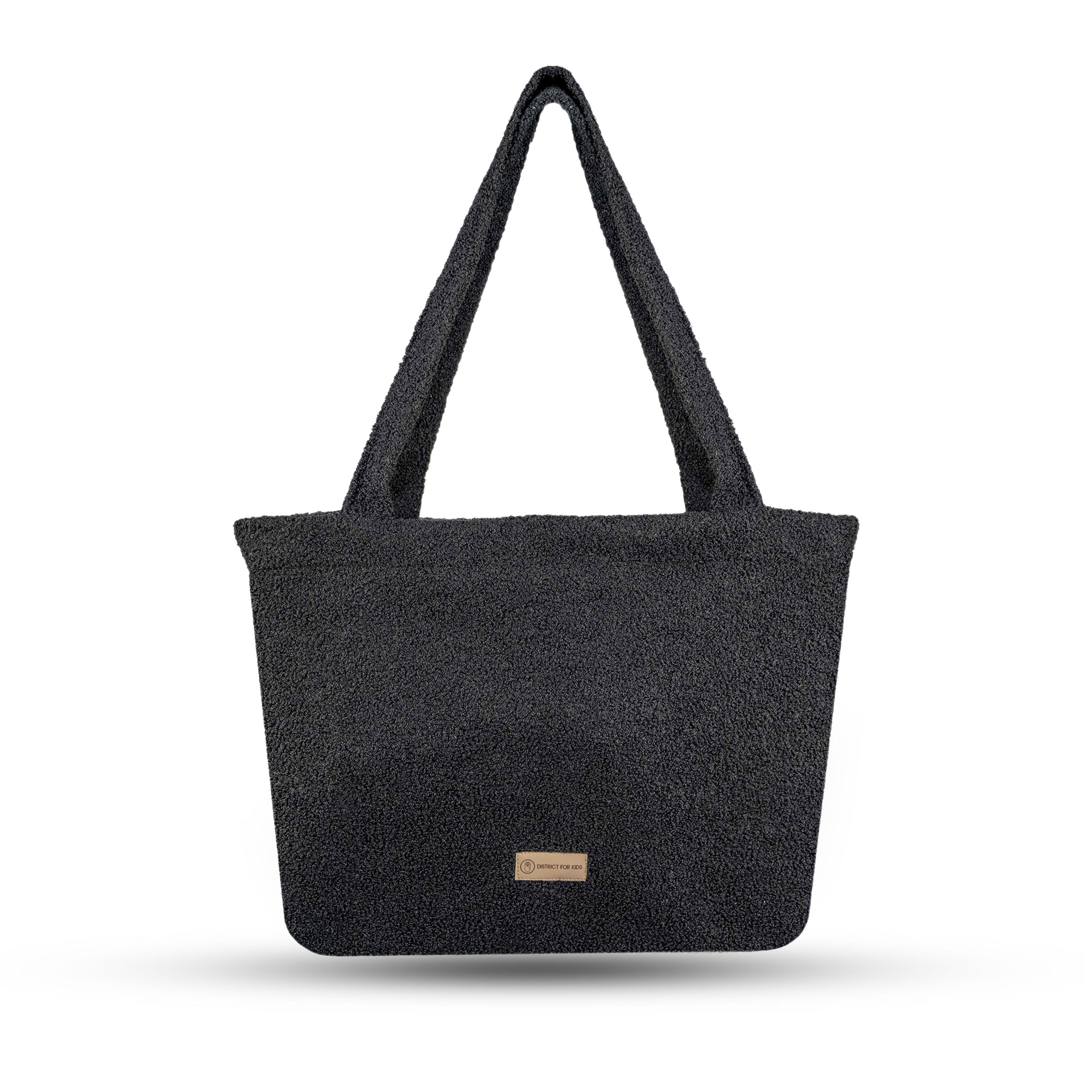 Shopper Mom Bag Boucle Teddystoff- Ideal für den Alltag, Kinderwagen, Cross Shoulder