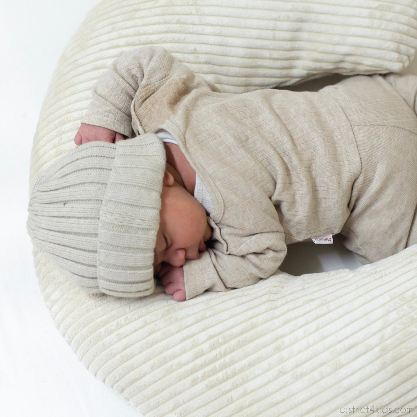 Stillkissen U-Form Cord mit abnehmbarem Bezug - ergonomisches Mondstillkissen