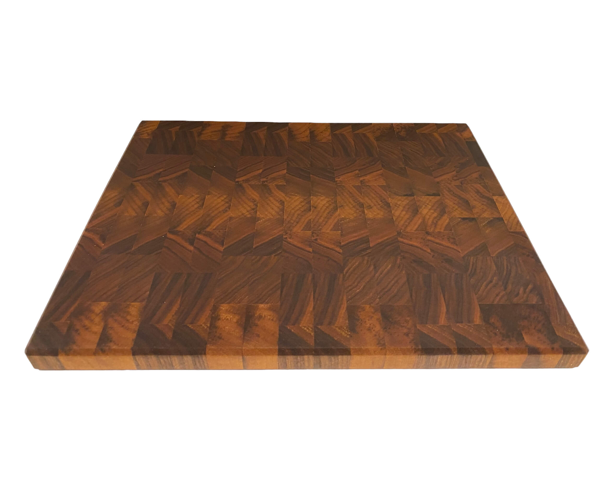 Nussbaum Stirnholz Schneidebrett Schweizer Kante in Handarbeit