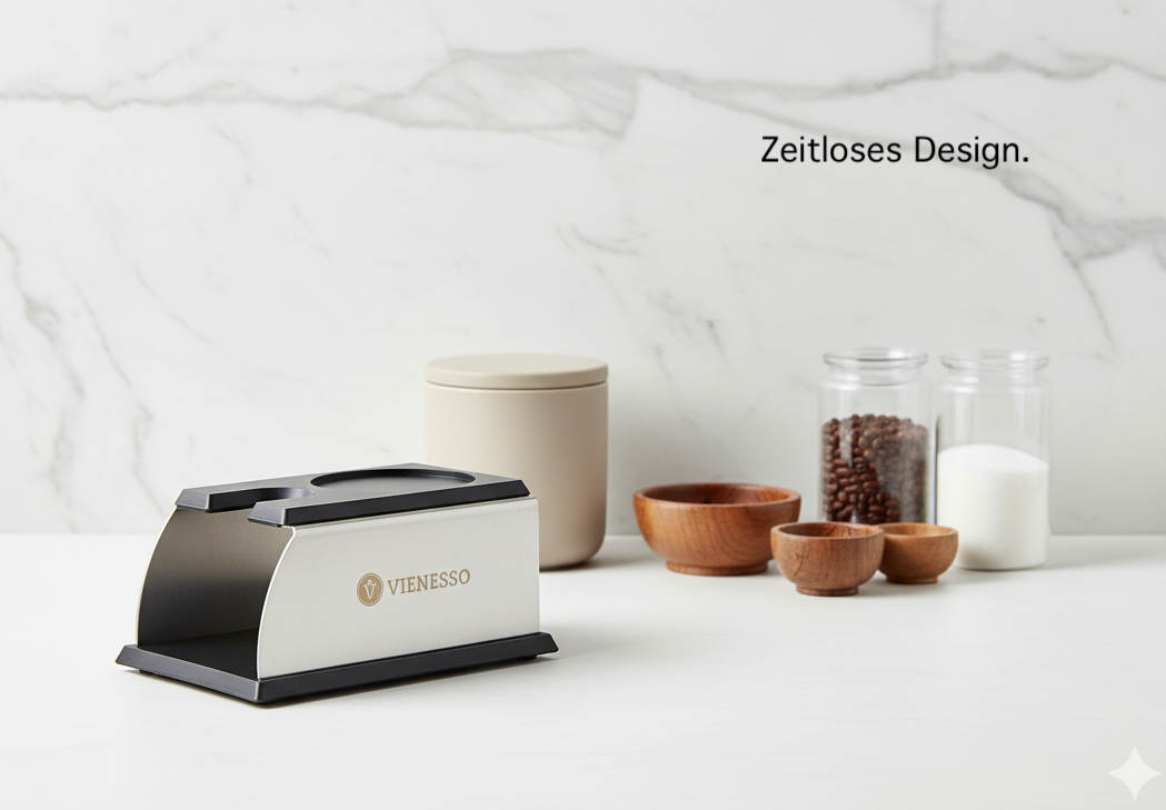 Tamperstation für den Siebträger - Andrückstation aus Edelstahl und Silikon