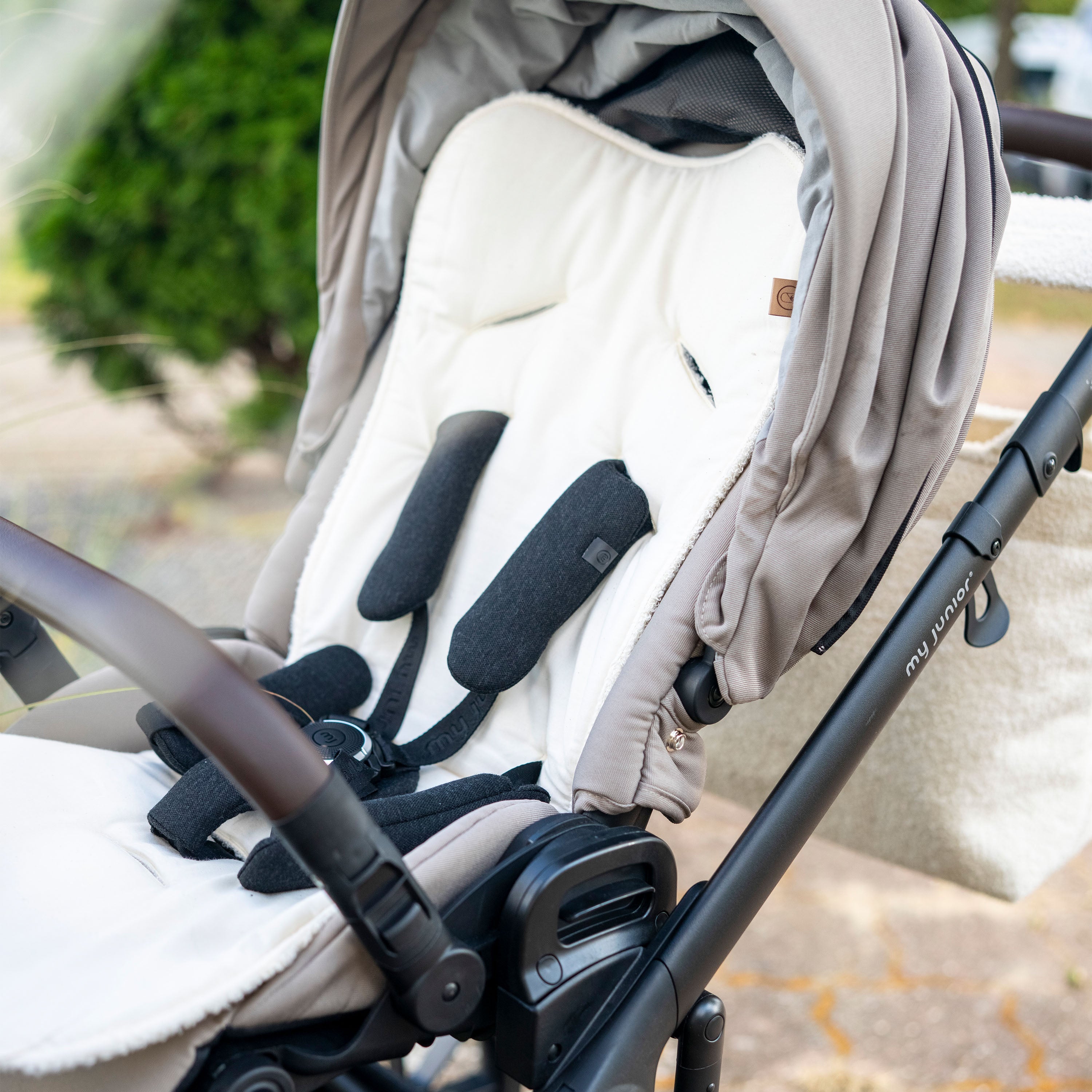 Sitzauflage Bio Baumwolle für den Kinderwagen - universell passend