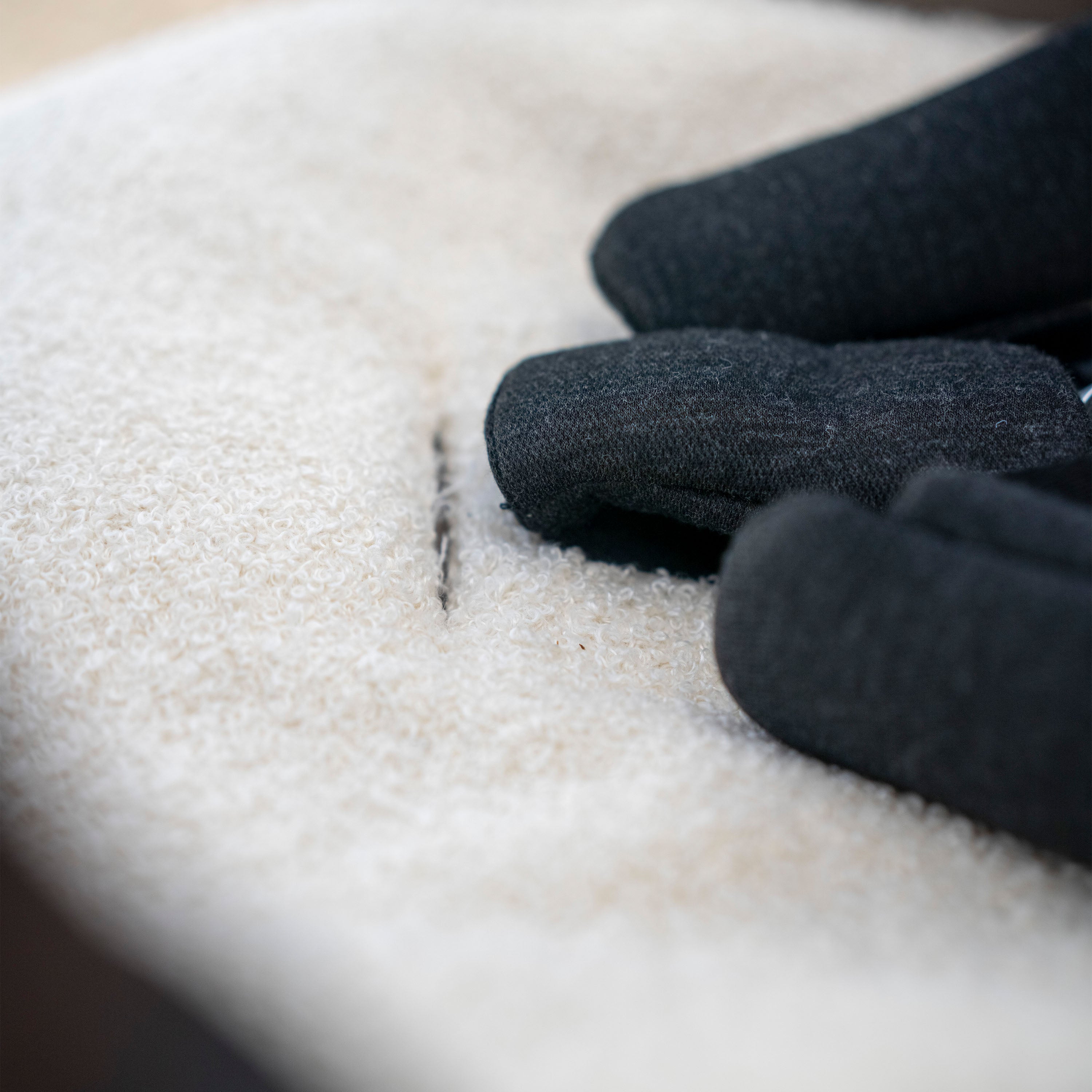 Sitzauflage Teddystoff Boucle für den Kinderwagen - universell passend