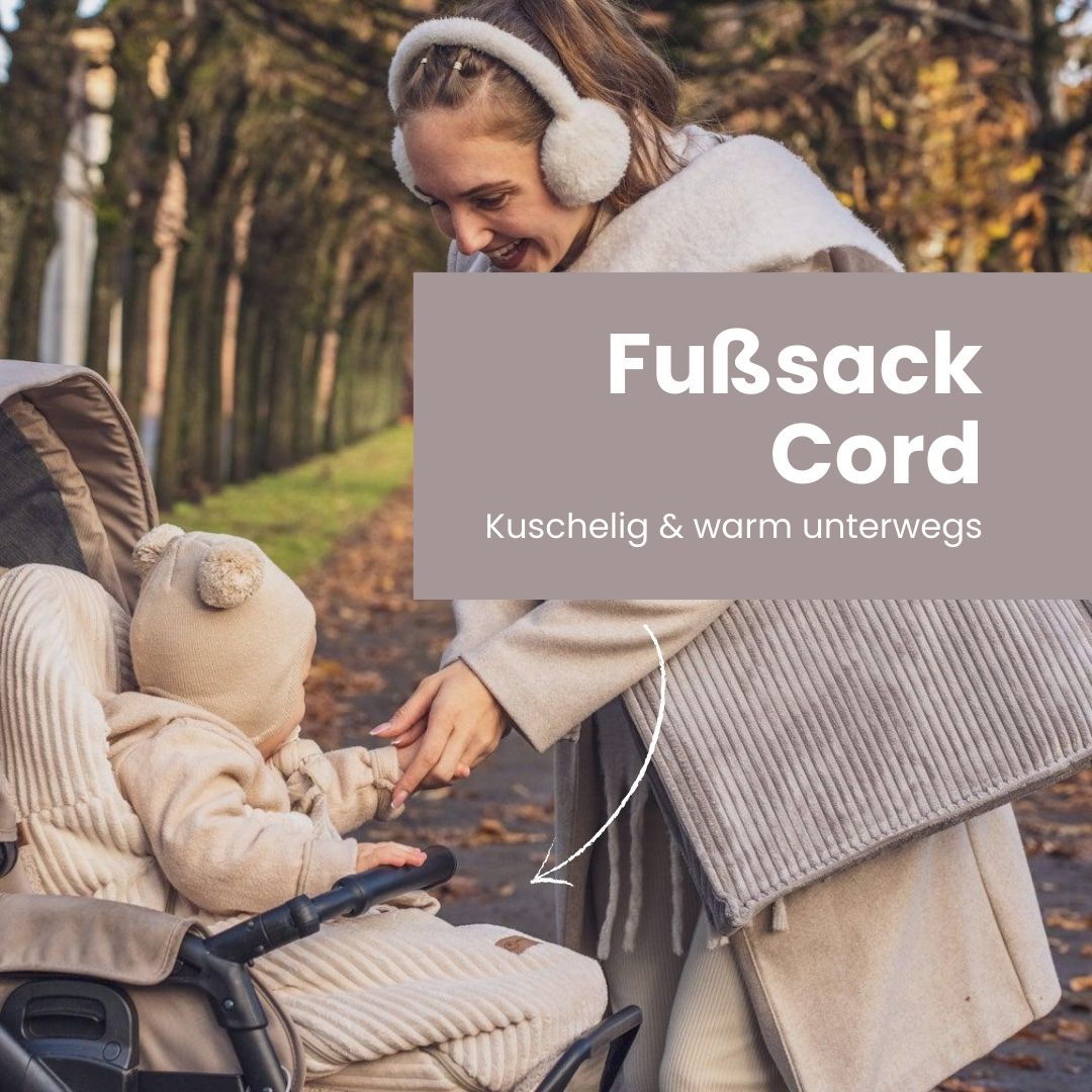 Winterfußsack Cord – warm & stylisch für Kinderwagen & Autoschale