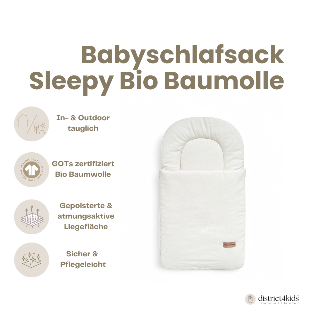 Babyschlafsack Sleepy Bio-Baumwolle - Ganzjahresschlafsack