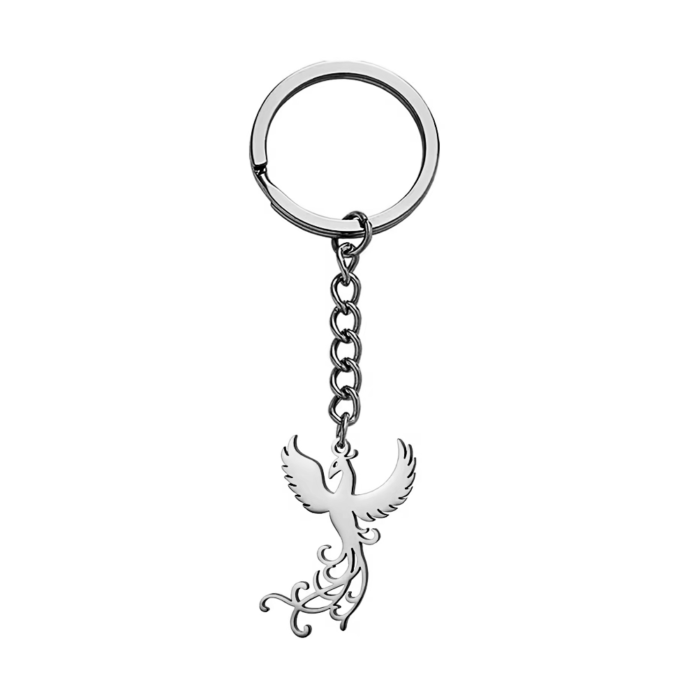 Schlüsselanhänger Phönix Tierluxe Edelstahl , personalisiert