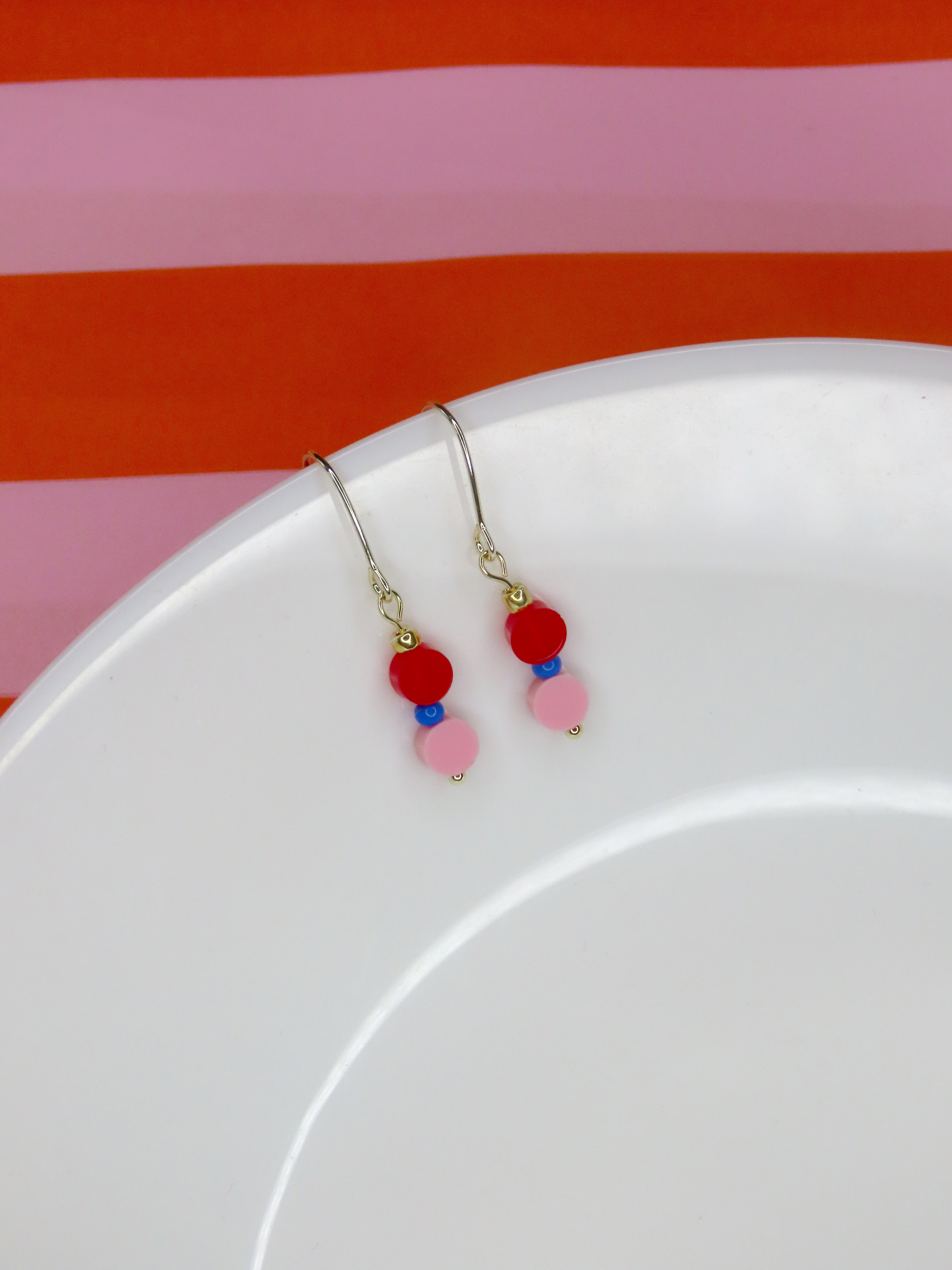 Color Treats Ohrringe Bubblegum mit gold filled Elementen