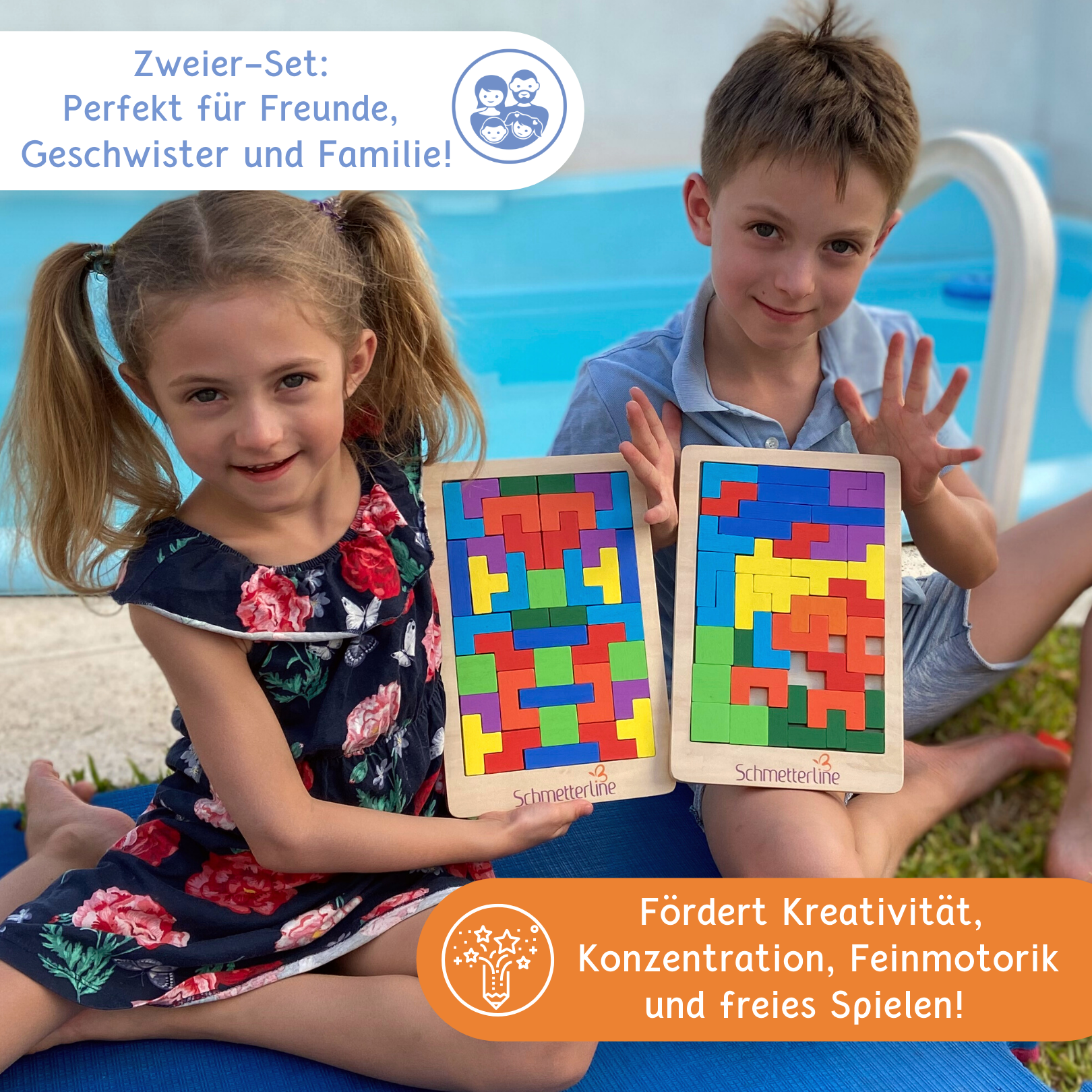 "Tetralino" - Hochwertiges Holzpuzzle zur Förderung von Motorik