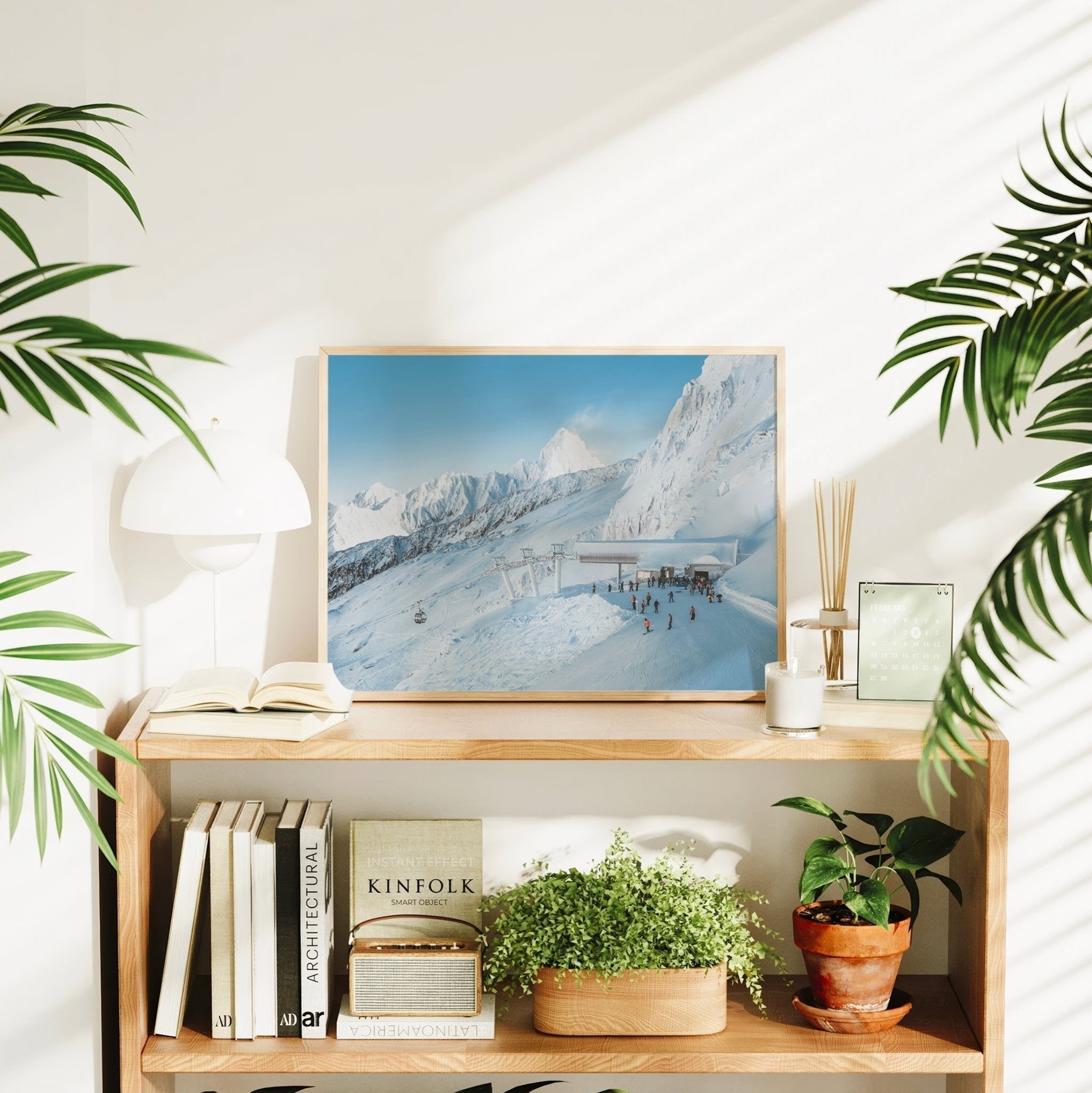 Bochard Ski Lift Station at Grand Montets – Winter Wall Art Print