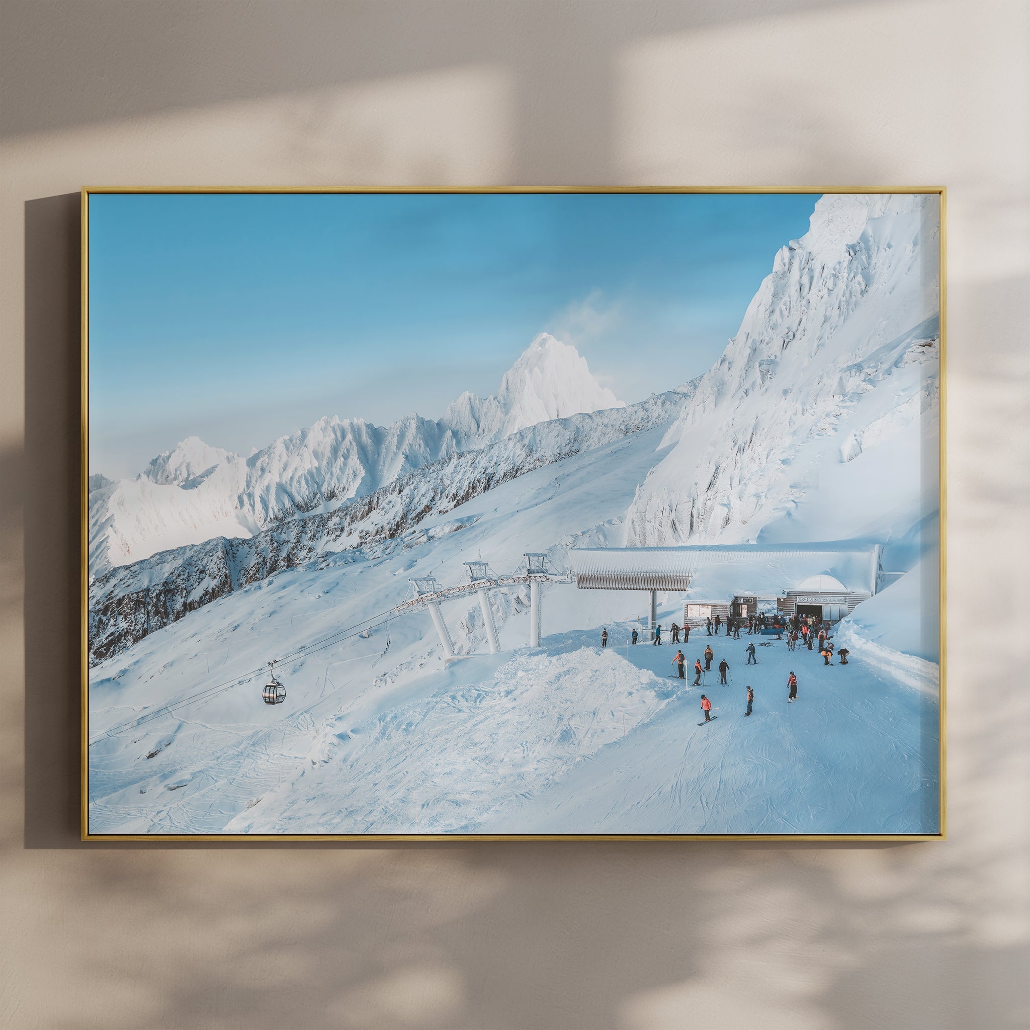 Bochard Ski Lift Station at Grand Montets – Winter Wall Art Print