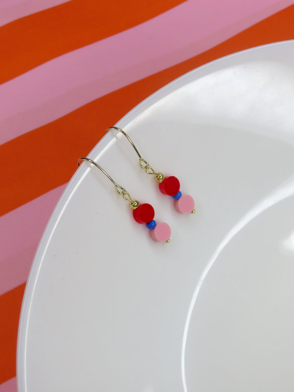 Color Treats Ohrringe Bubblegum mit gold filled Elementen