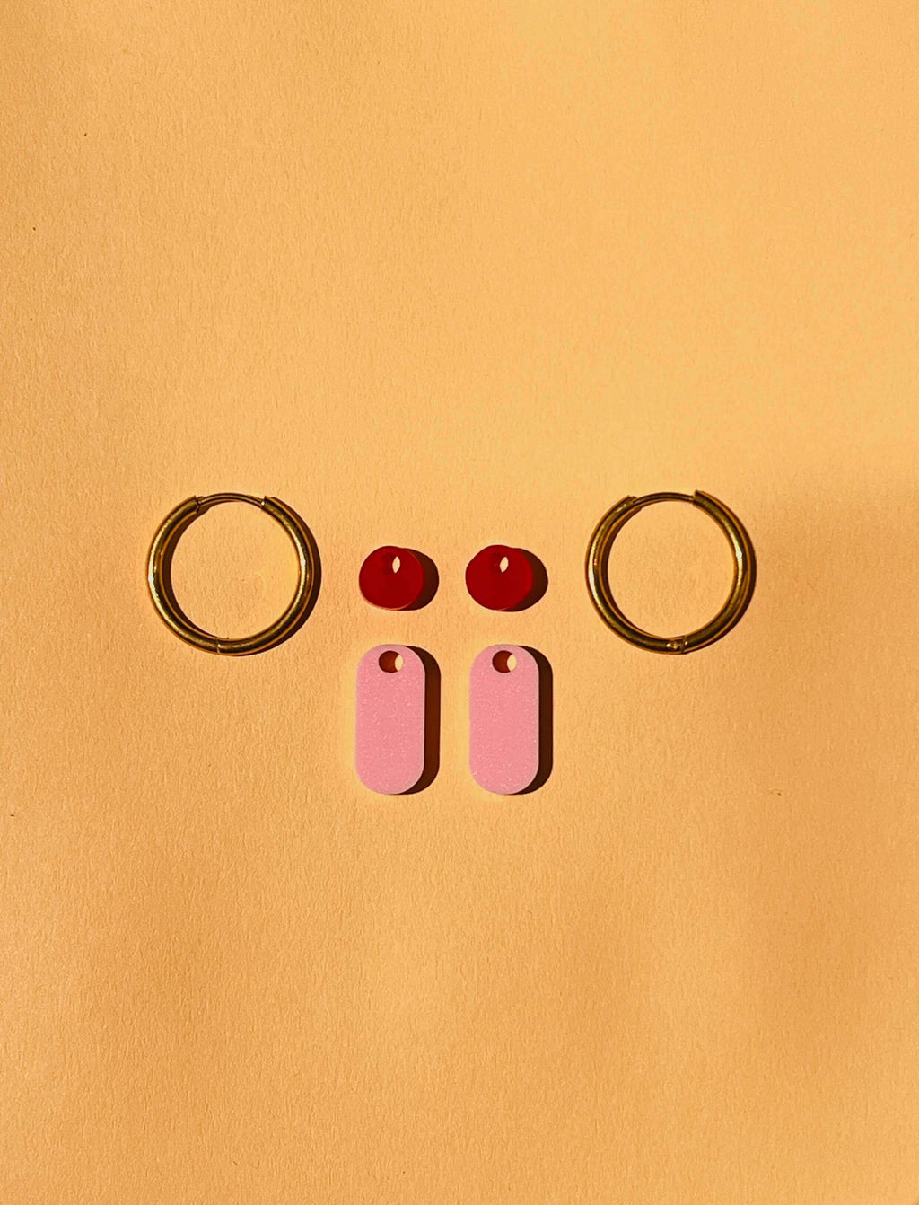 Dopamine Colors Creolen in orange/pink