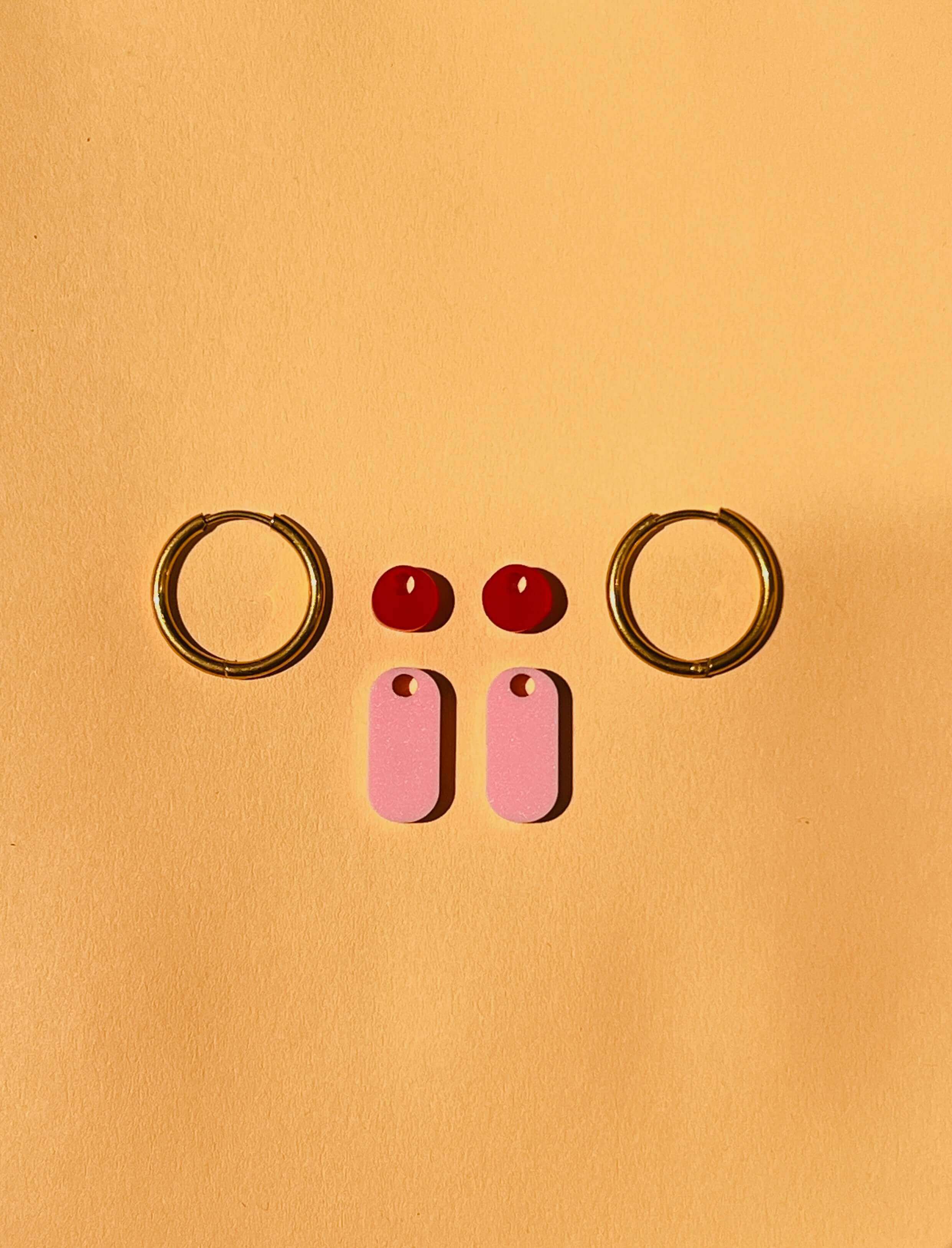 Dopamine Colors Creolen in rosa/rot